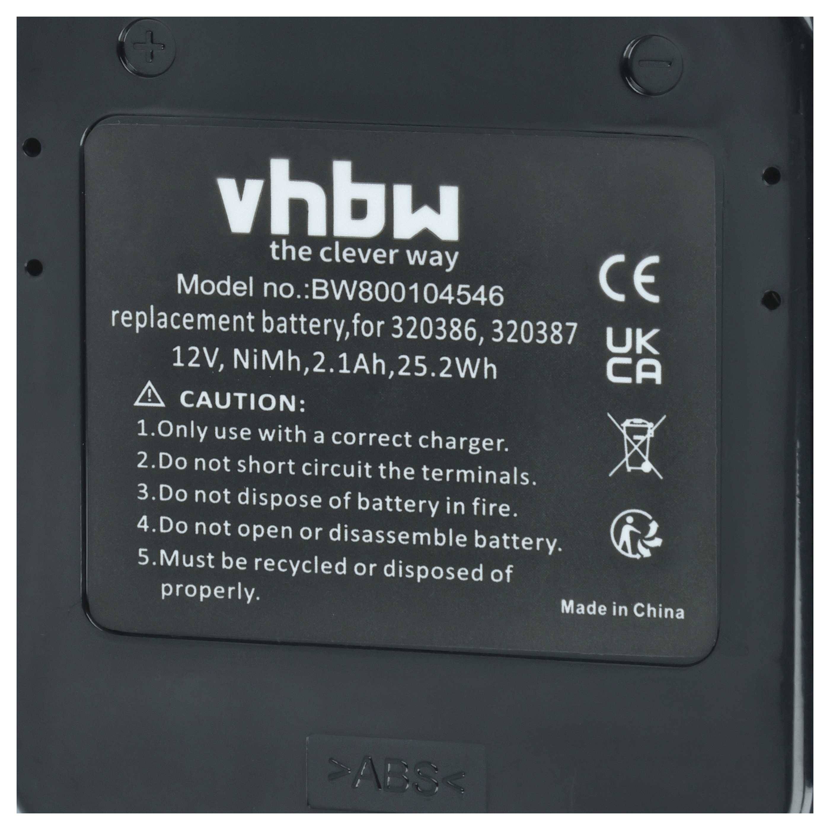 vhbw 3x Akku kompatibel mit Hitachi WH 12DMR2, WH 12DMR, WH 12DM2K, WH 12DM2, WH12DMR2, WH12DMR, WH12DM2K Werkzeug (2100 mAh, NiMH, 12 V)