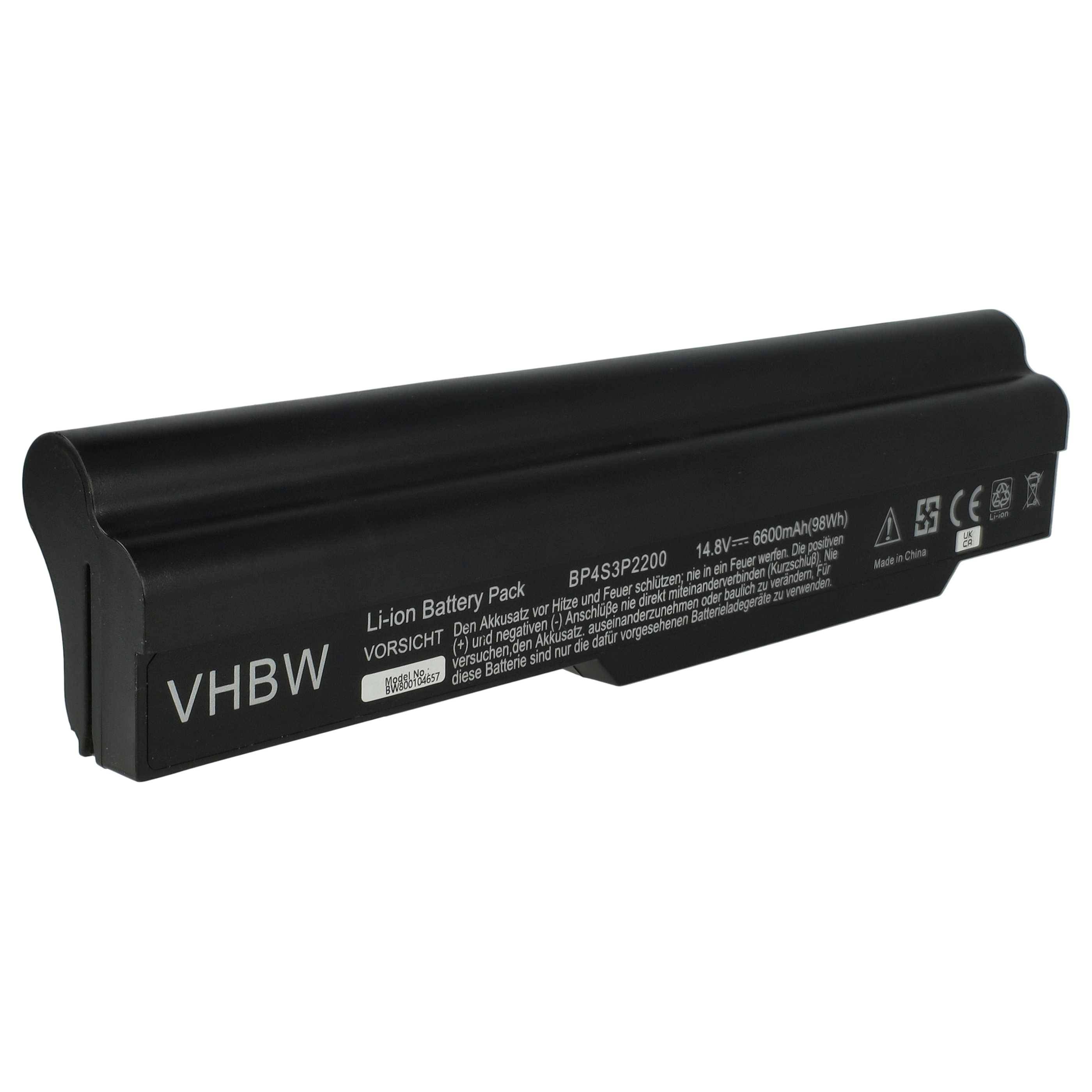 vhbw Akku kompatibel mit Hasee HP940D3, HP940, L420T Notebook (6600 mAh, 14,8 V, Li-Ion)