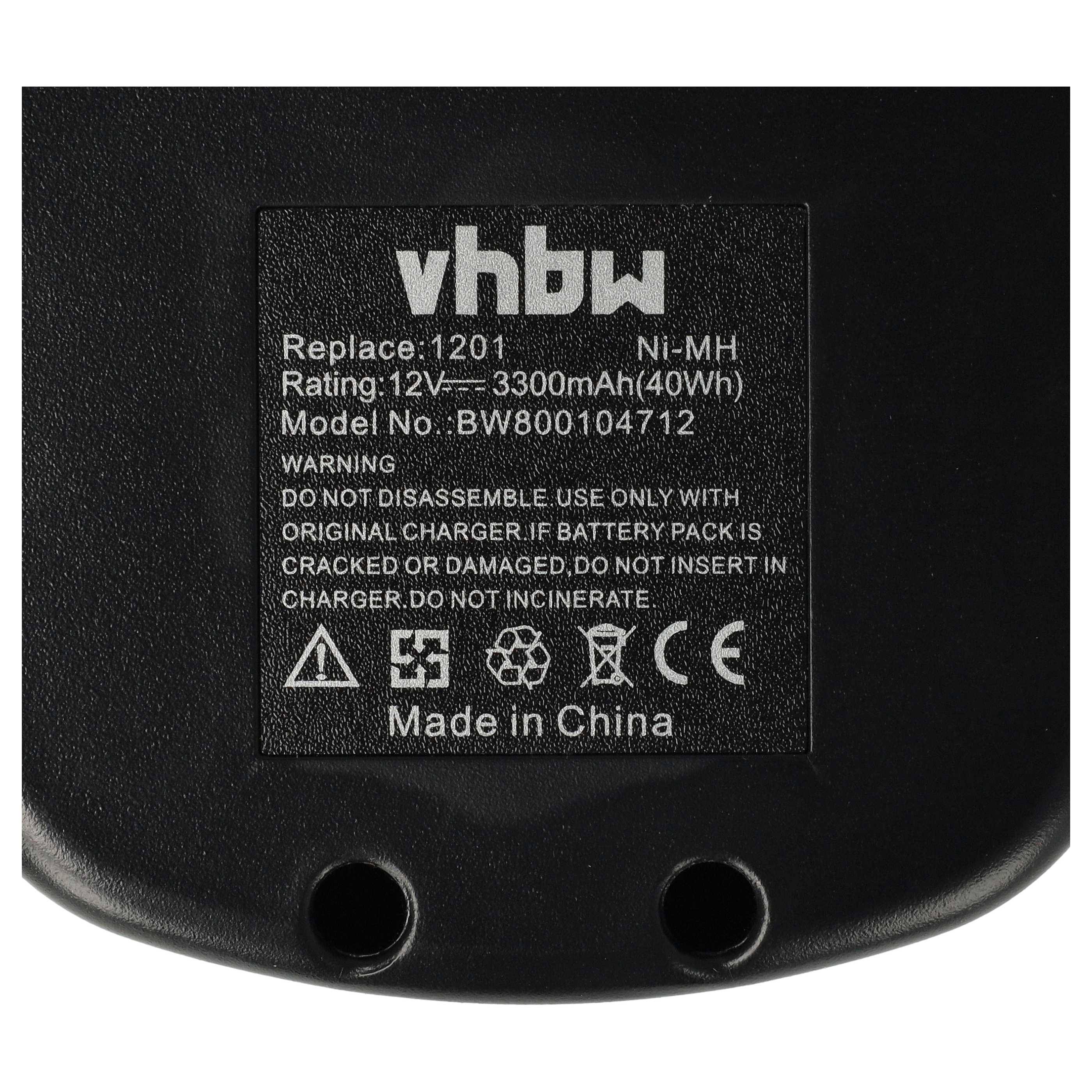 vhbw Akku kompatibel mit Lincoln Lubrication 1201, LNI-1244 Werkzeug (3300 mAh, NiMH, 12 V)