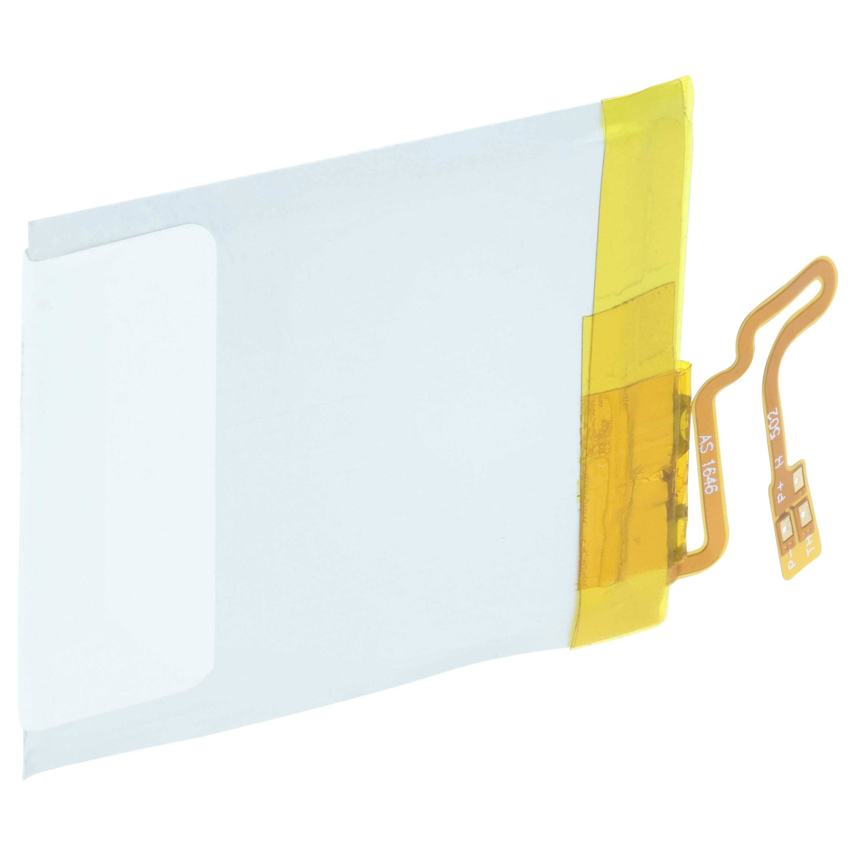 Transparente, selbstklebende Touchscreen-Digitizer-Folie mit flexiblem orangefarbenem Verbindungsband auf weißem Hintergrund.