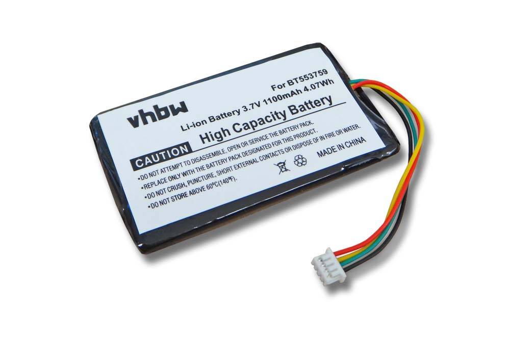 vhbw Akku Ersatz für Typhoon BT553759 | für Kamera (1100 mAh, 3,7 V, Li-Ion)