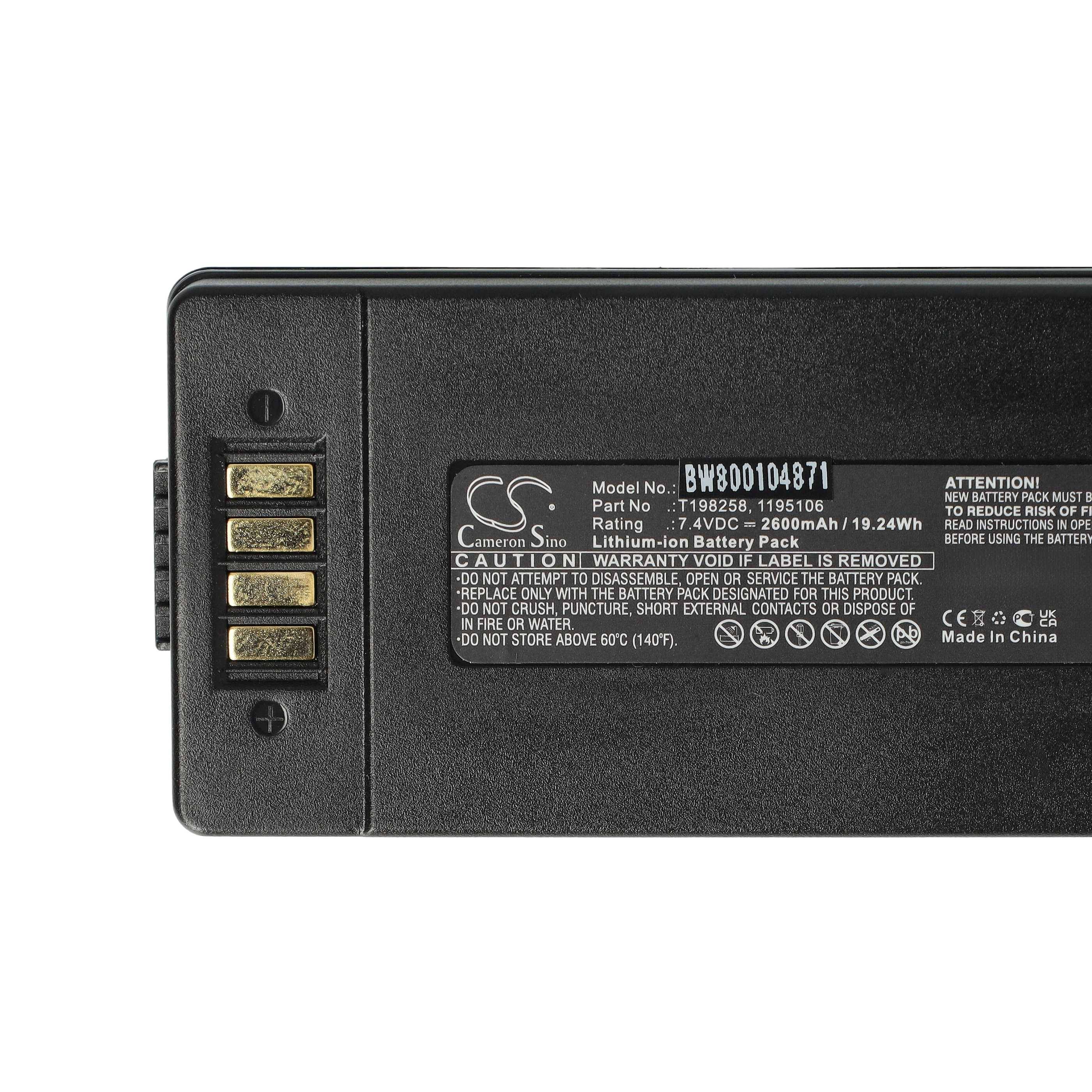 vhbw Akku kompatibel mit Flir ThermaCam E2, EX320, E50, E65, E40, E45, E25, E30, B2 Wärmebildkamera (2600 mAh, 7,2 V, Li-Ion)
