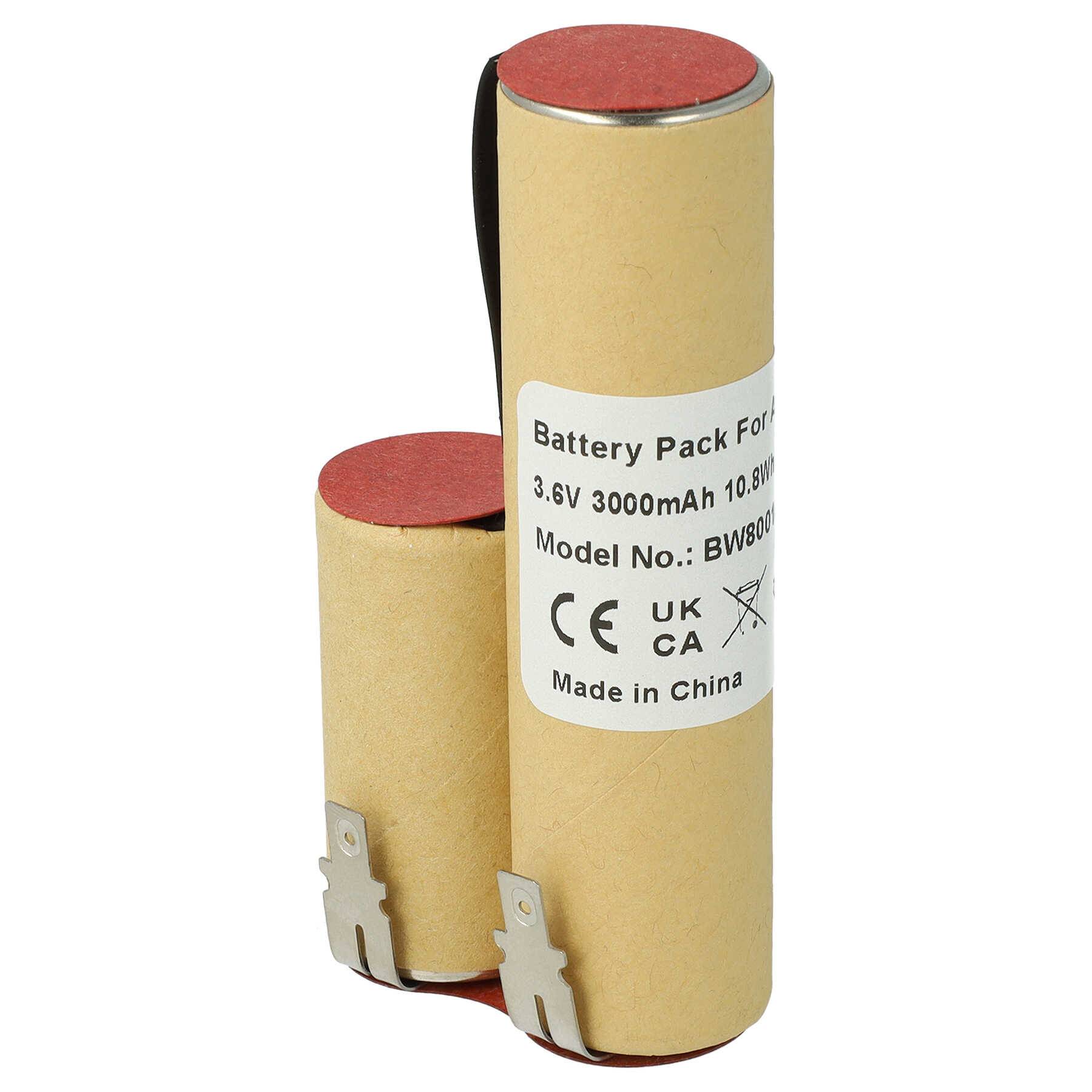 vhbw Akku kompatibel mit Gardena Rasenkantenschere Accu 3 (Standard, 2315, 2500) Rasen-Schere, Gartenschere - Ersatz für Accu3 - (NiMH, 3000mAh