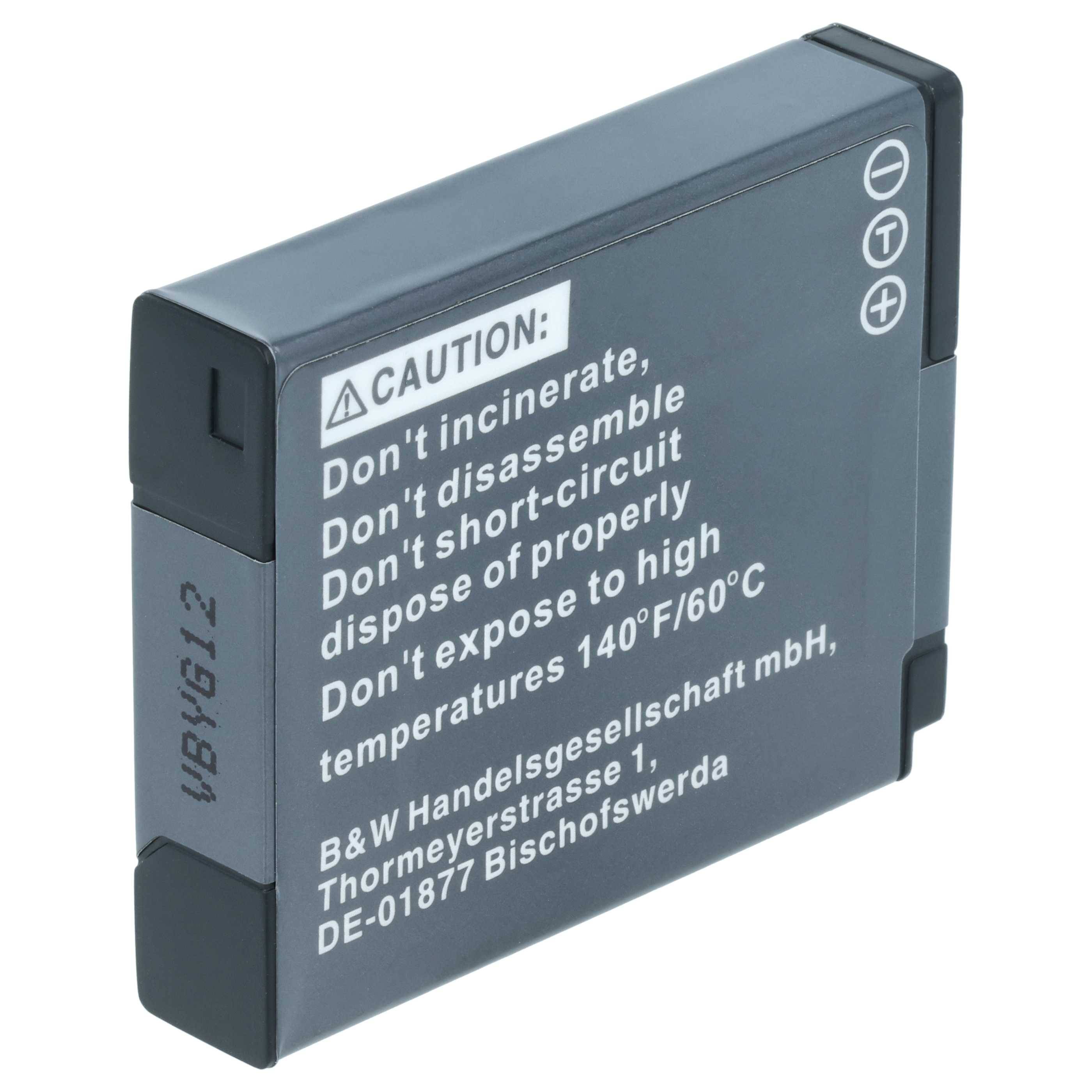 vhbw 3x Akku kompatibel mit Panasonic Lumix DMC-TZ71, DMC-TZ61, DMC-ZS30 Kamera (900 mAh, 3,6 V, Li-Ion)