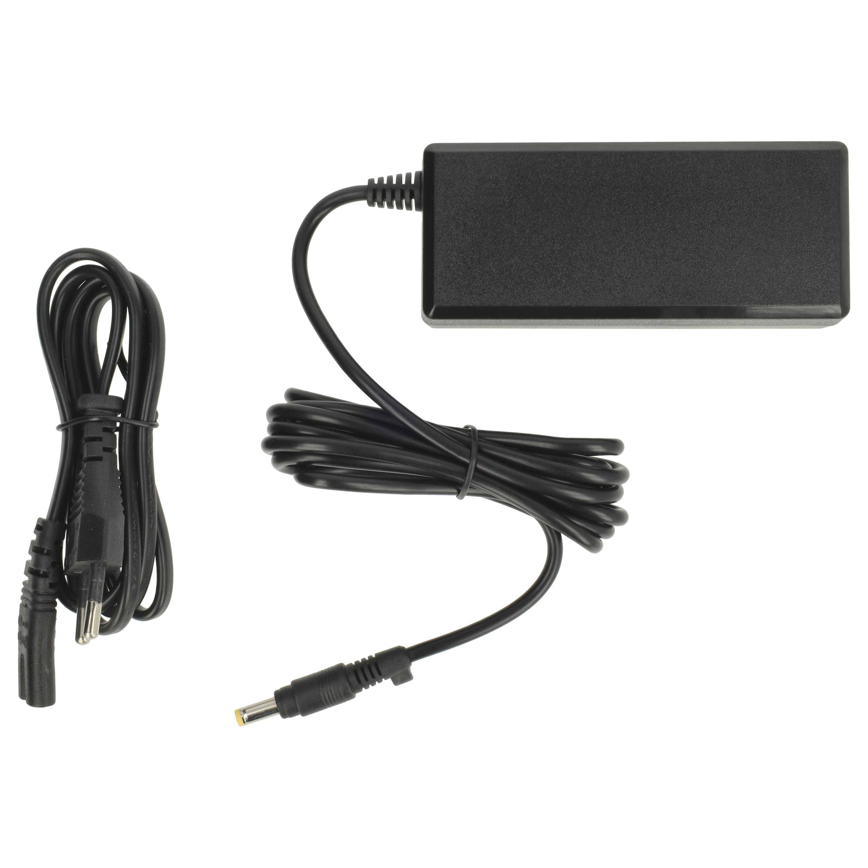 vhbw Netzteil kompatibel mit Sony Playstation 2 & PS2 Slim Line SCPH-7xxxx Modelle: 70004, 75004, 77004 - 220V Netzkabel mit Rundstecker 48W