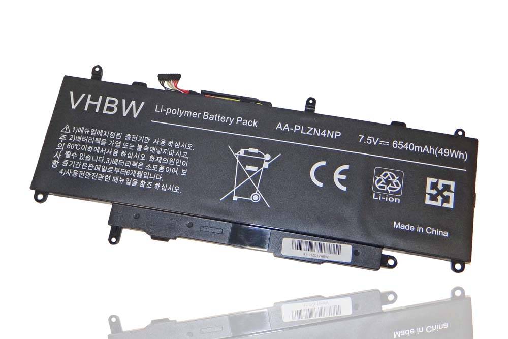 vhbw Akku kompatibel mit Samsung ATIV XE700T1C-A04US, XE700T1C-A05UK, XE700T1C-A03PL Notebook (6540 mAh, 7,5 V, Li-Polymer)