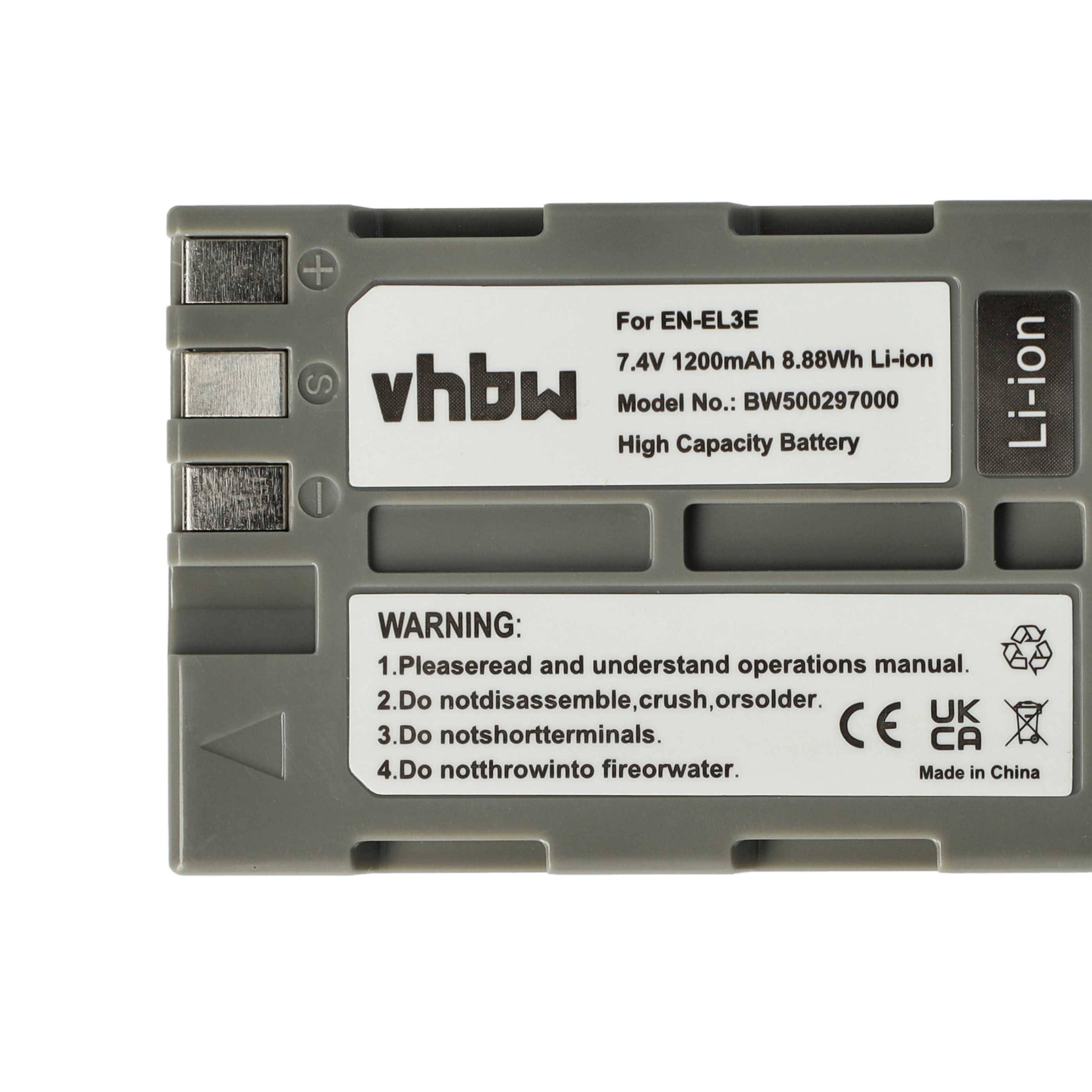 Eine graue Lithium-Ionen-Kamerabatterie, Modell 