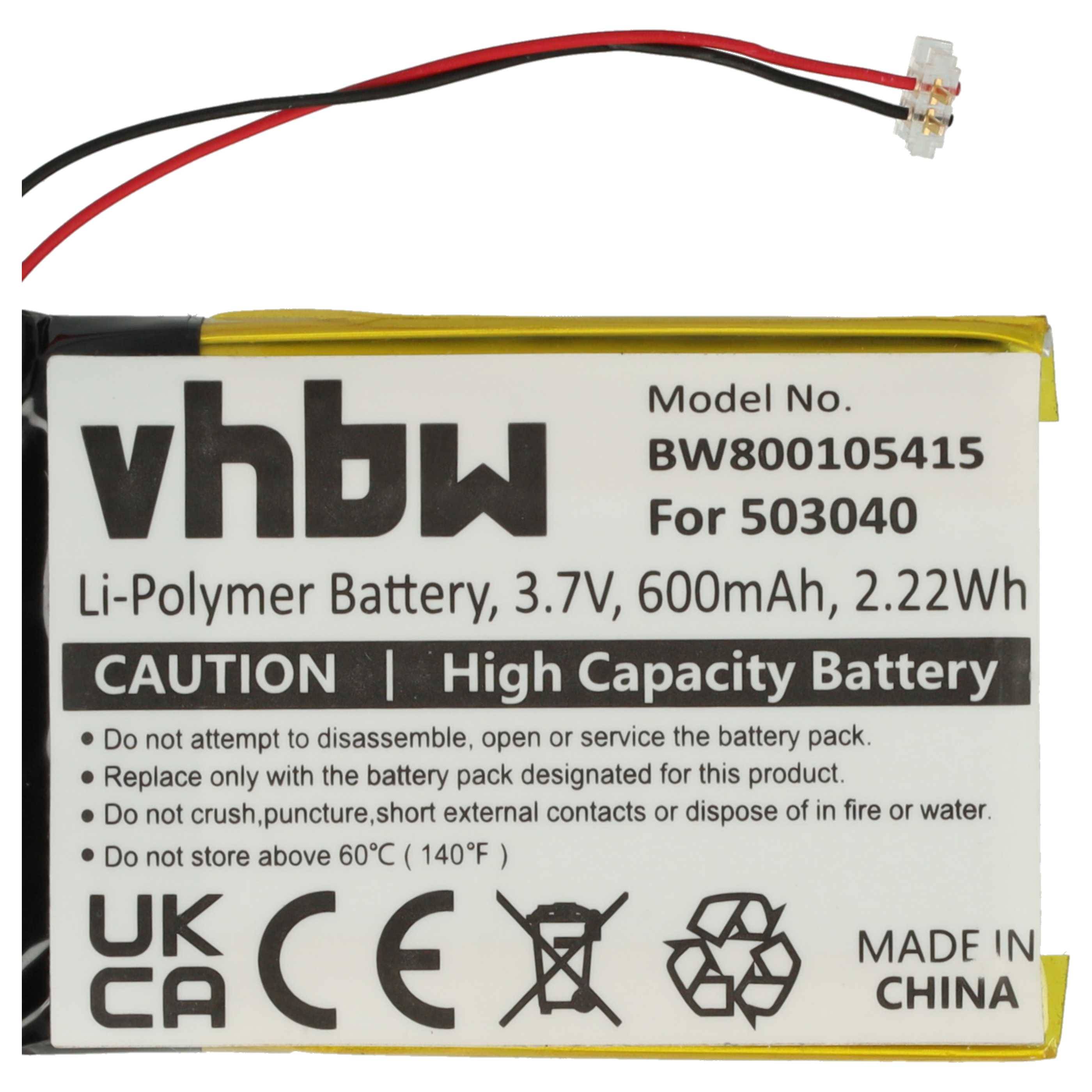 Lithium-Polymer-Akku der Marke „vhbw