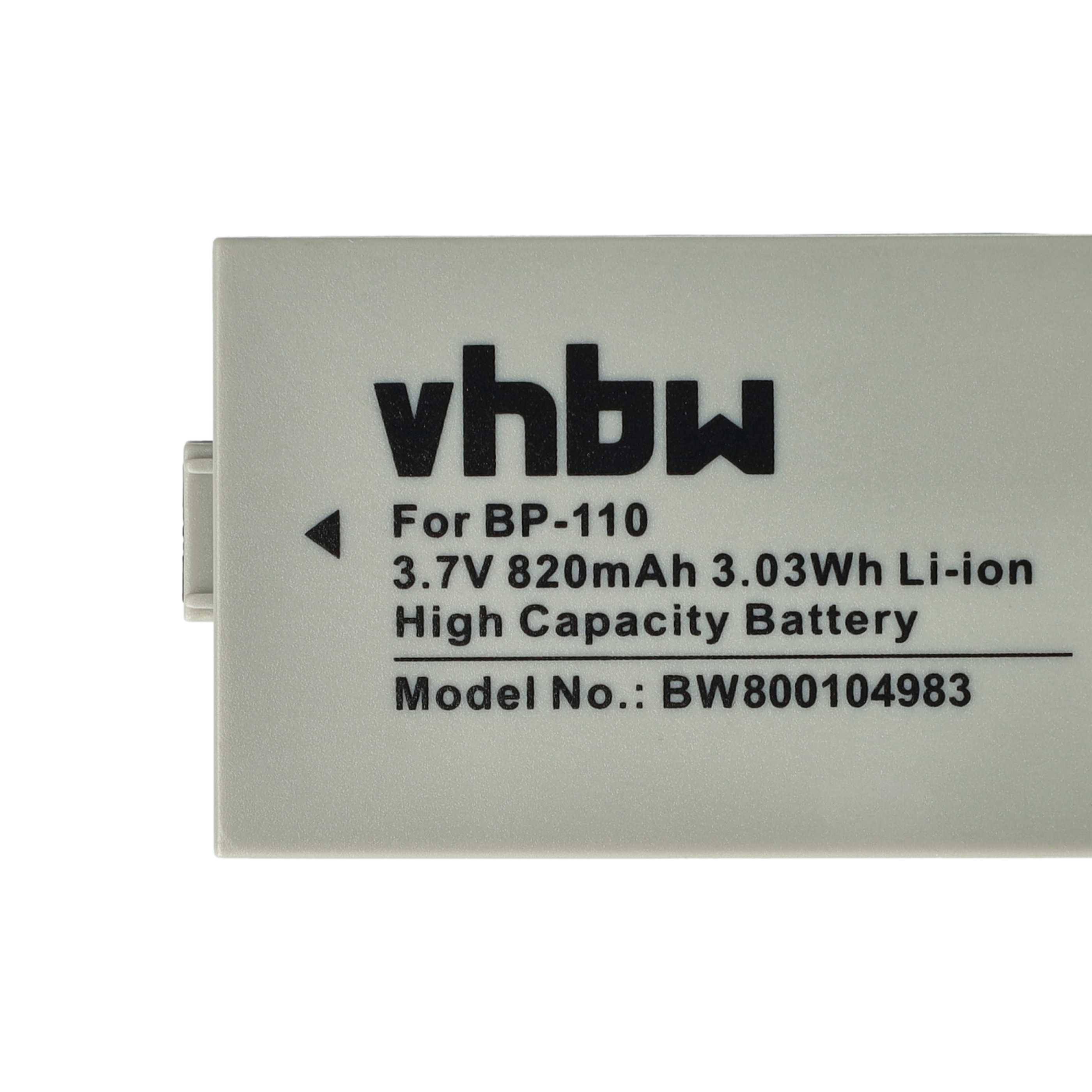 vhbw 3x Akku kompatibel mit Canon Legria HF R28 Videokamera Camcorder (800 mAh, 3,7 V, Li-Ion) + Infochip