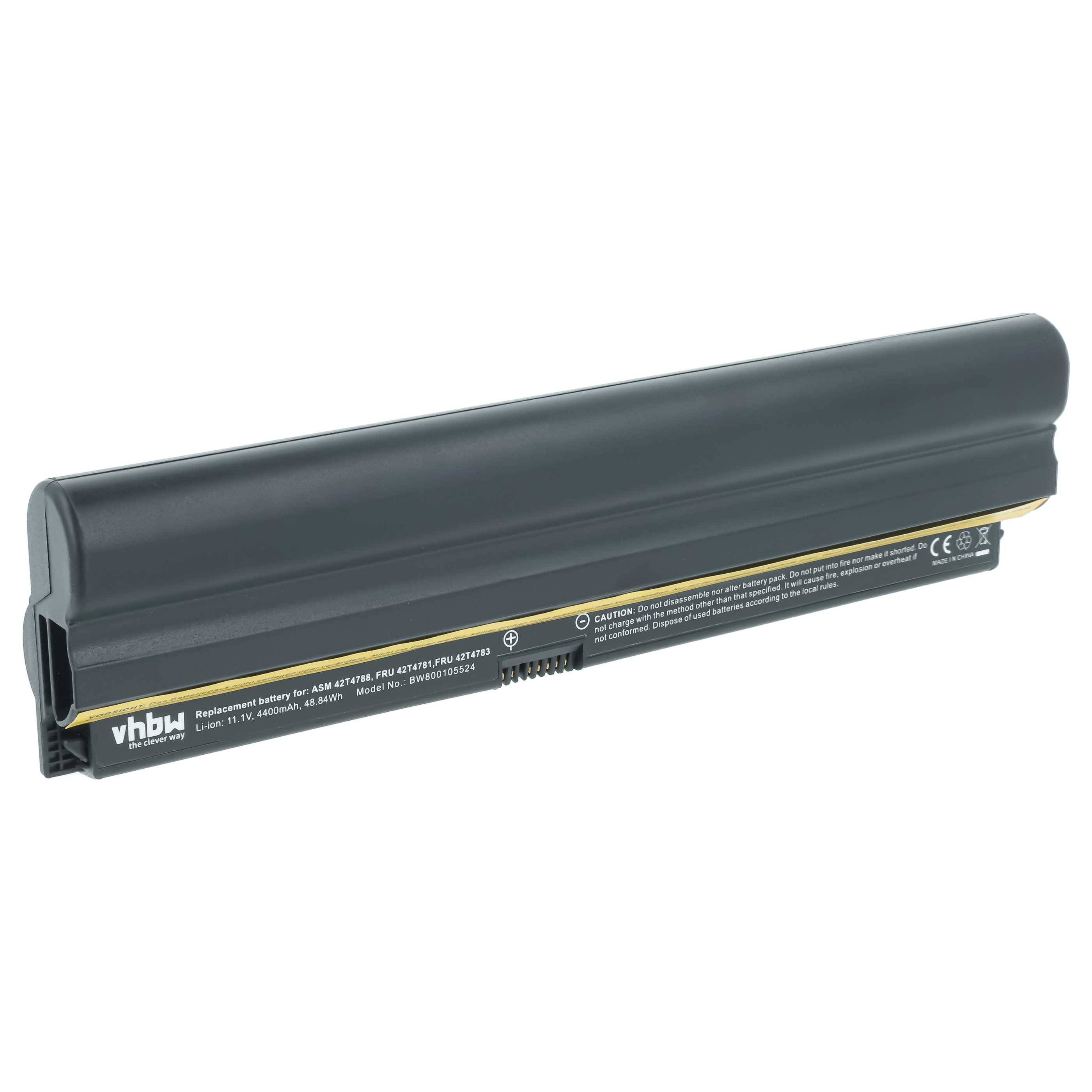 vhbw Akku Ersatz für Lenovo 42T4897, 42T4895, 57Y4558, ASM 42T4788, 57Y4559 für Notebook (4400 mAh, 11,1 V, Li-Ion)