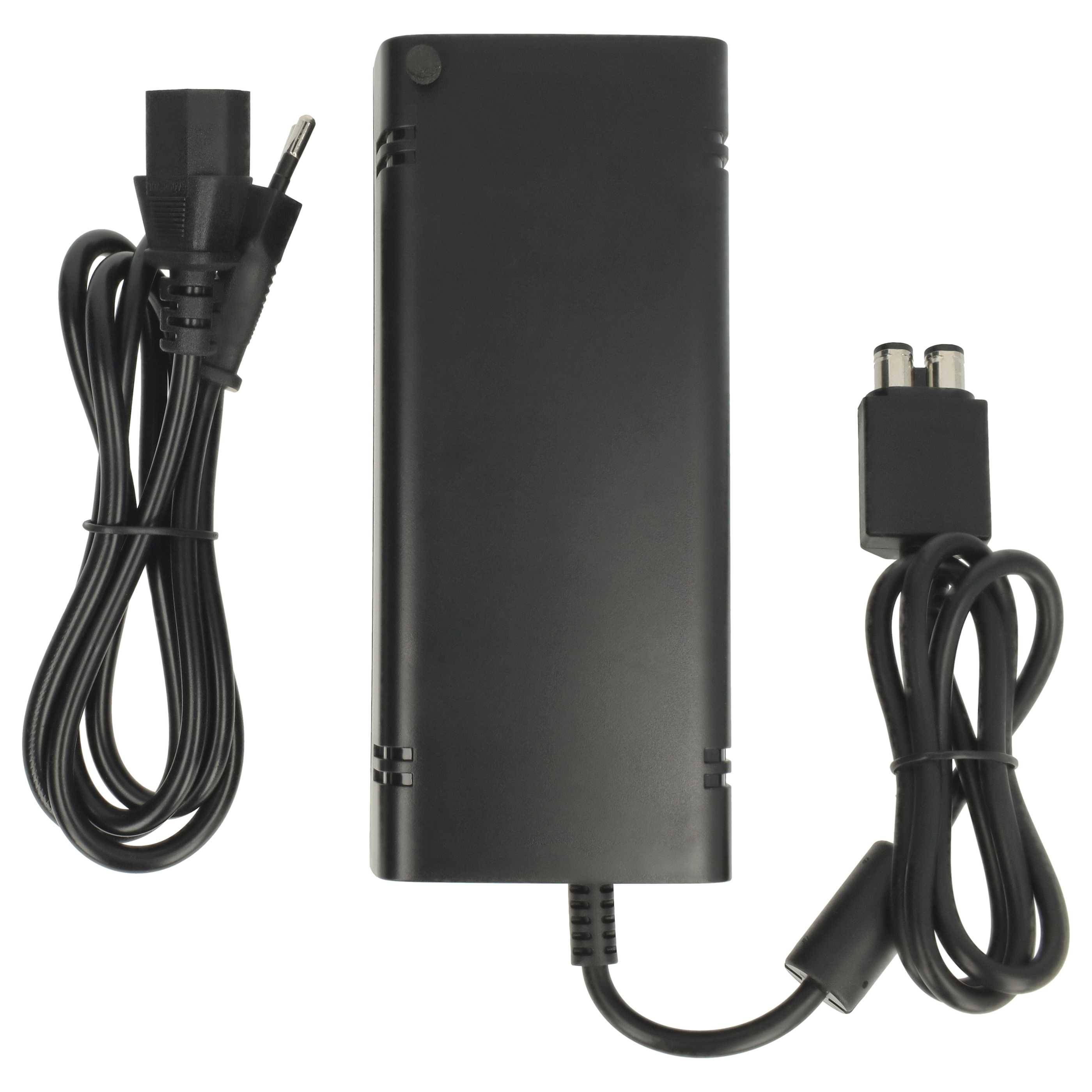 vhbw Netzteil Ladekabel kompatibel mit Microsoft Xbox 360 Slim | Ersatz für DE-X360-3206 (220V, 130W, 12V/10.83A)