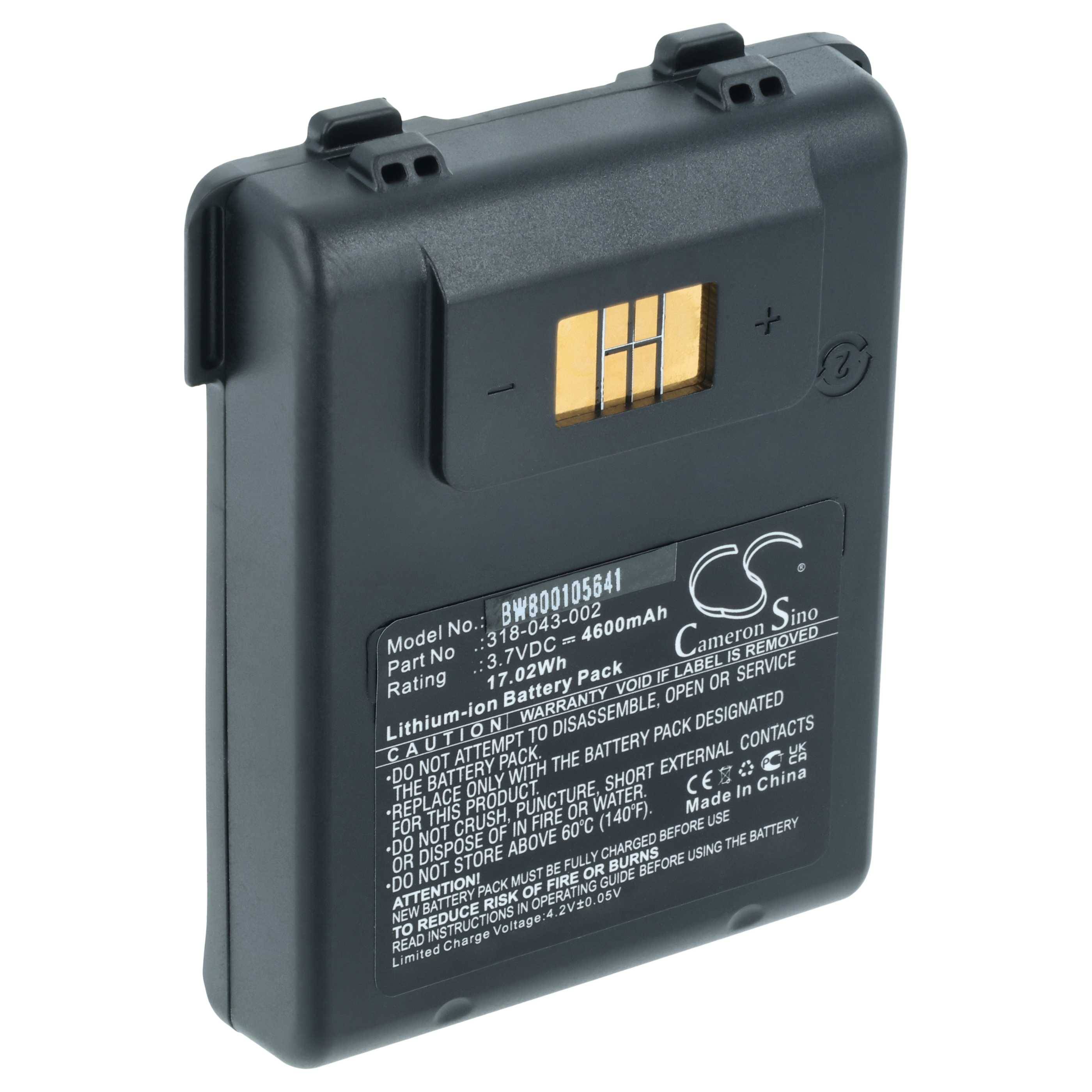 vhbw Akku kompatibel mit Intermec CN70e, CN75E, CN70, CN75 Barcodescanner POS (4600 mAh, 3,7 V, Li-Ion)