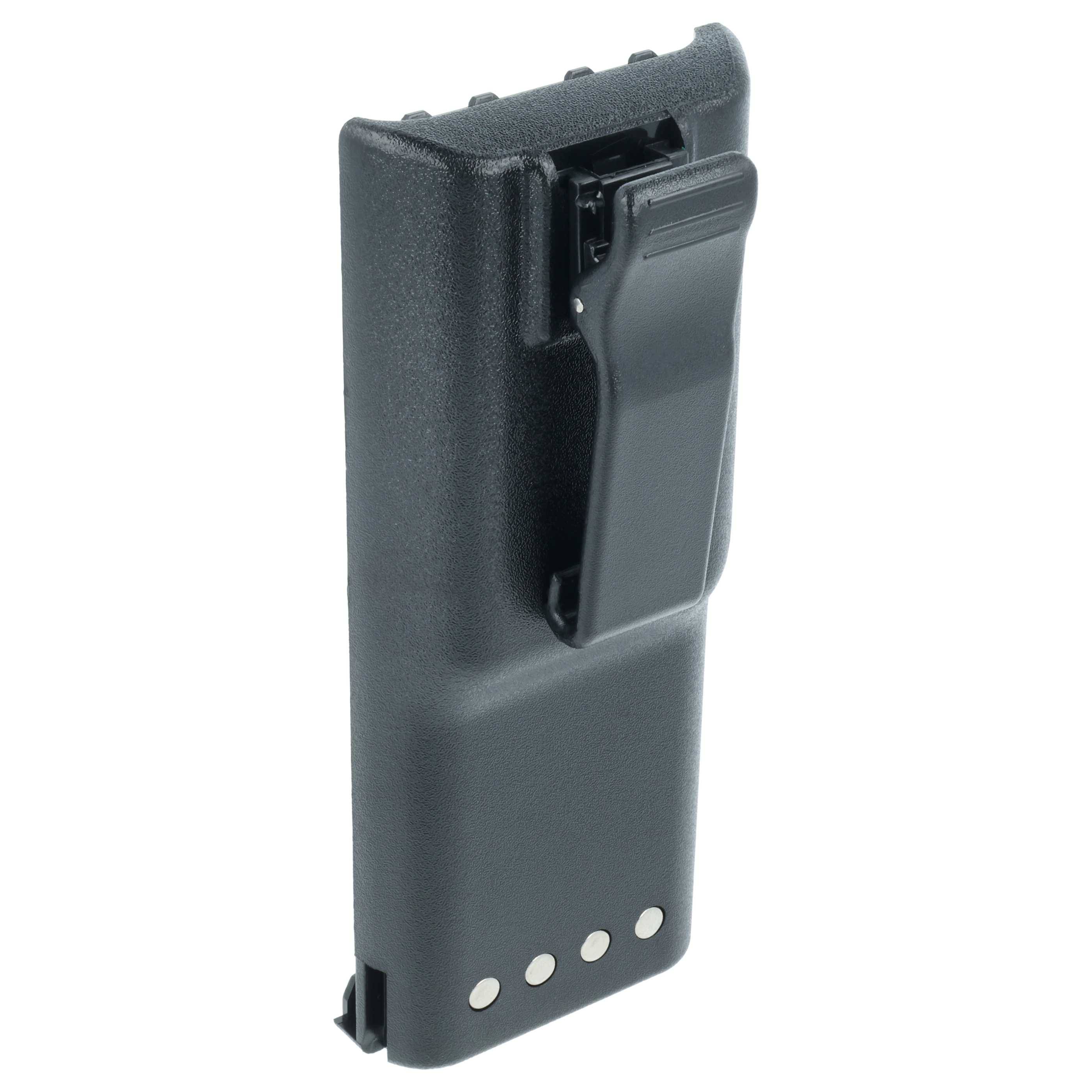 vhbw 10x Akku kompatibel mit Motorola MTX638, LCS2000, P080, P040, LTS2000 Funkgerät, Walkie Talkie (2500 mAh, 7,5 V, NiMH) + Gürtelclip