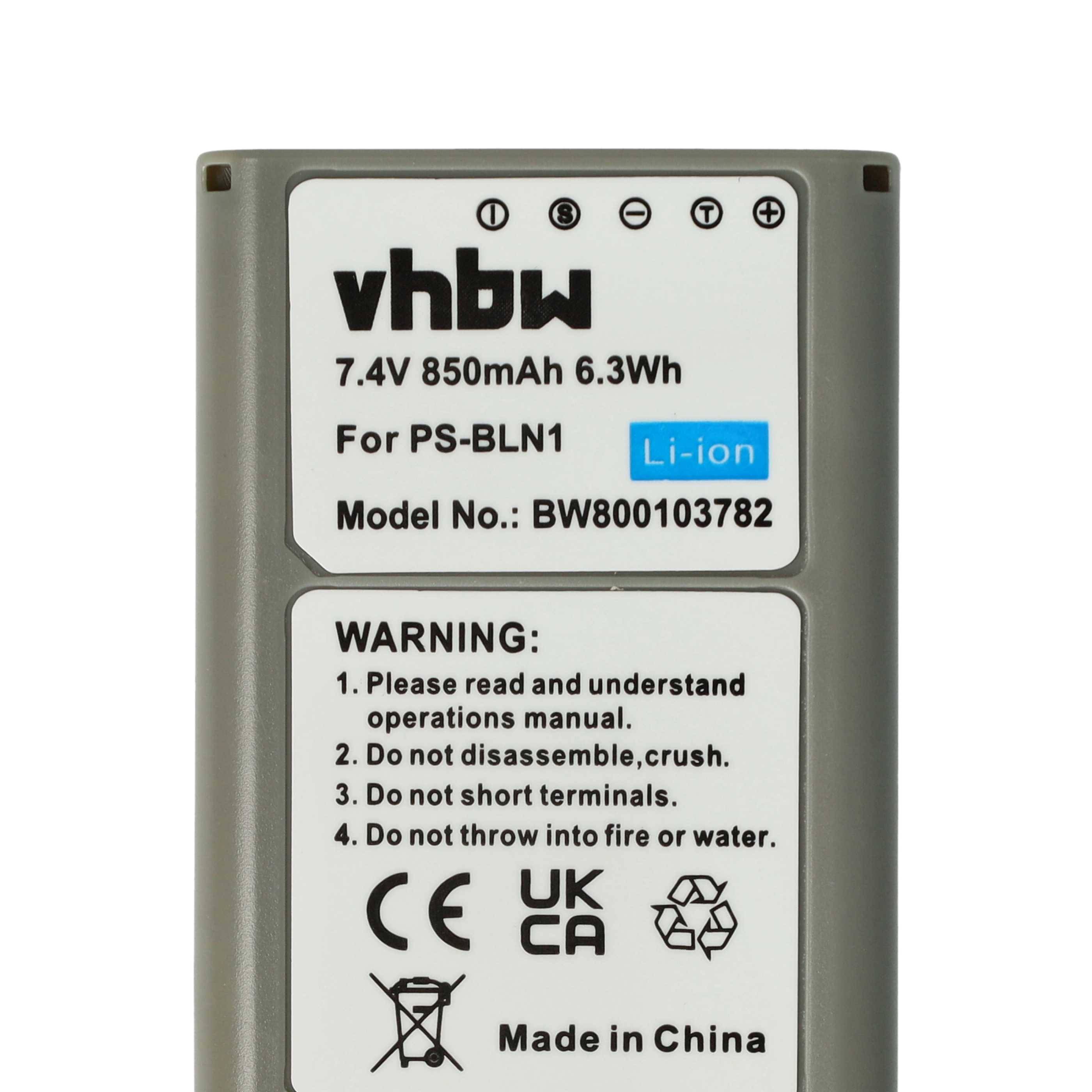 vhbw 3x Akku kompatibel mit Olympus OM-D E-M5, E-M1 Kamera (850 mAh, 7,6 V, Li-Ion), Infochip