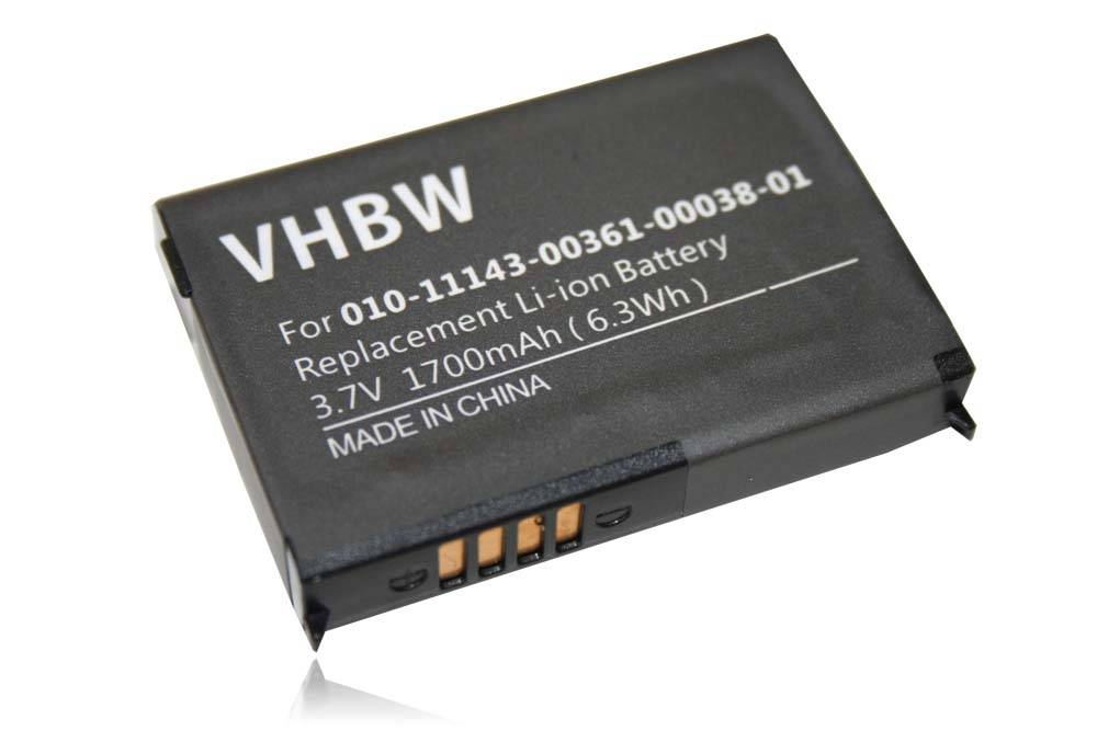 vhbw Akku kompatibel mit Garmin Aera 550, 510, 560, 500 GPS Navigation Navi (1700 mAh, 3,7 V, Li-Ion)