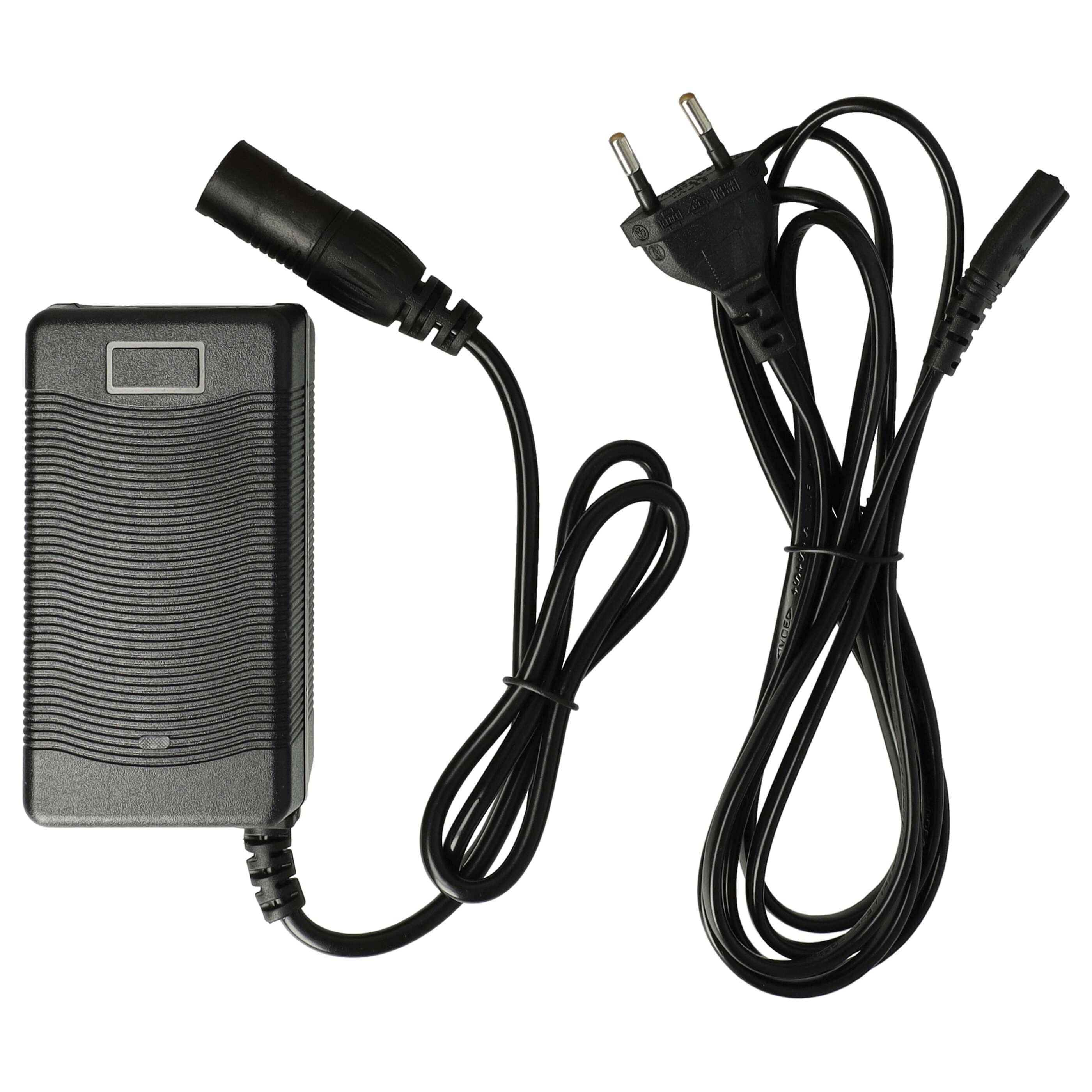 vhbw Ladegerät kompatibel mit Samsung 10inr19/65-4, 7INR19/65-4, GD-SSDI-24B, SDI-2510B Fahrradakkus, E-Bike - Für Li-Ion Akkus, mit XLR Anschluss