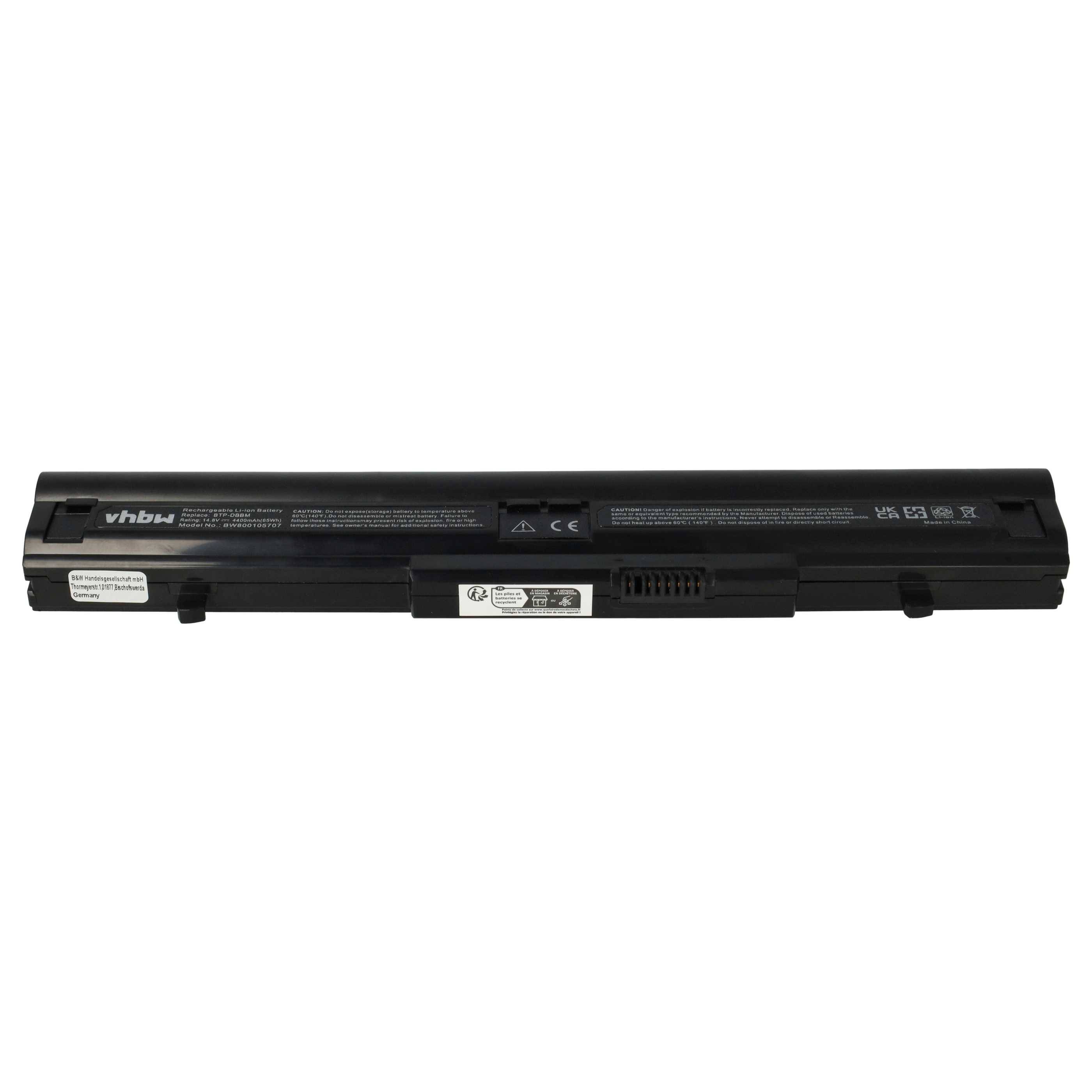 vhbw Akku kompatibel mit Medion Akoya E6213, E6214, E6220, E6224, E6226, P6622, P6624, P6626, P6630 Notebook (4400mAh, 14,8V, Li-Ion)