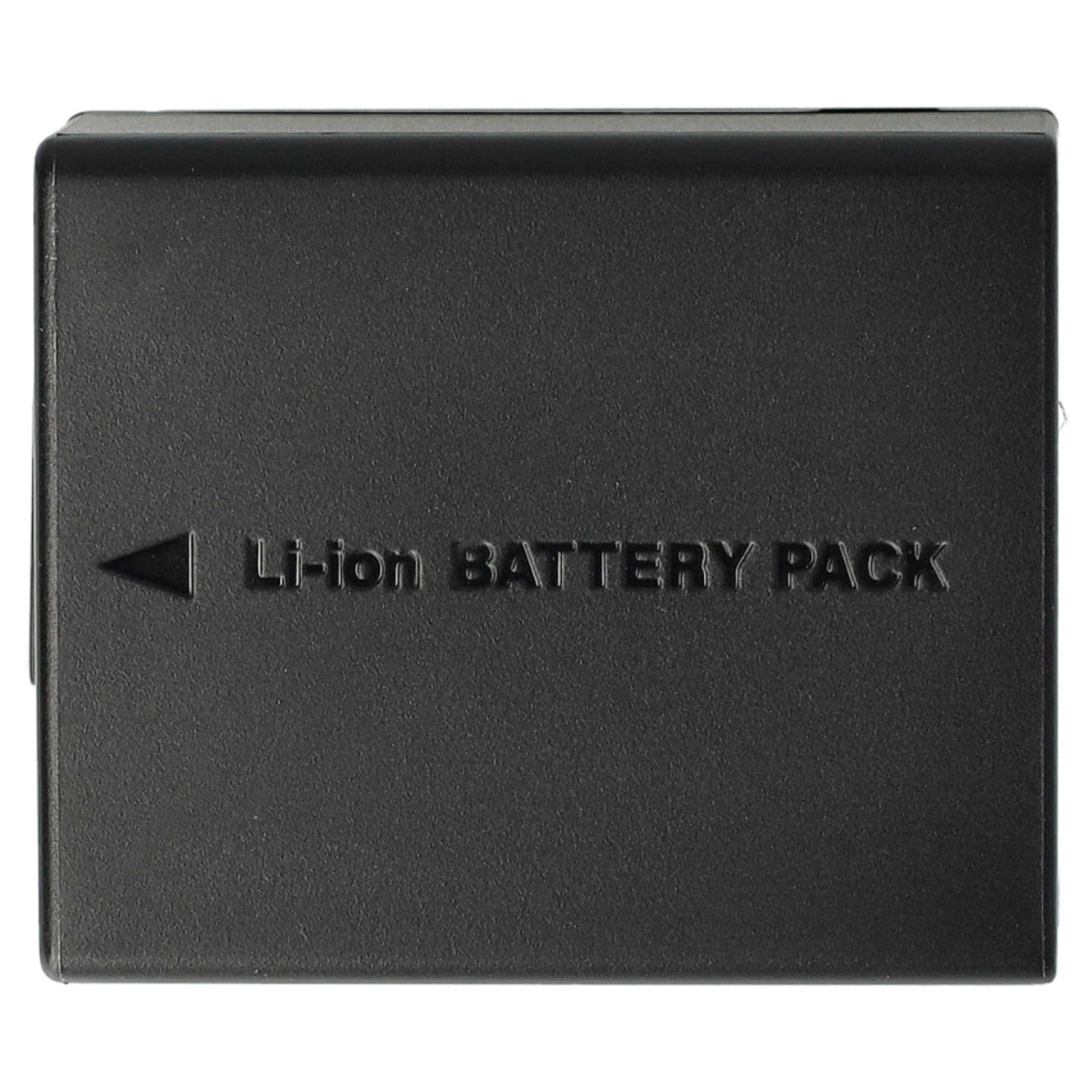 Ein schwarzes Lithium-Ionen-Akku-Set mit der in die Oberfläche geprägten Aufschrift „Li-ion BATTERY PACK