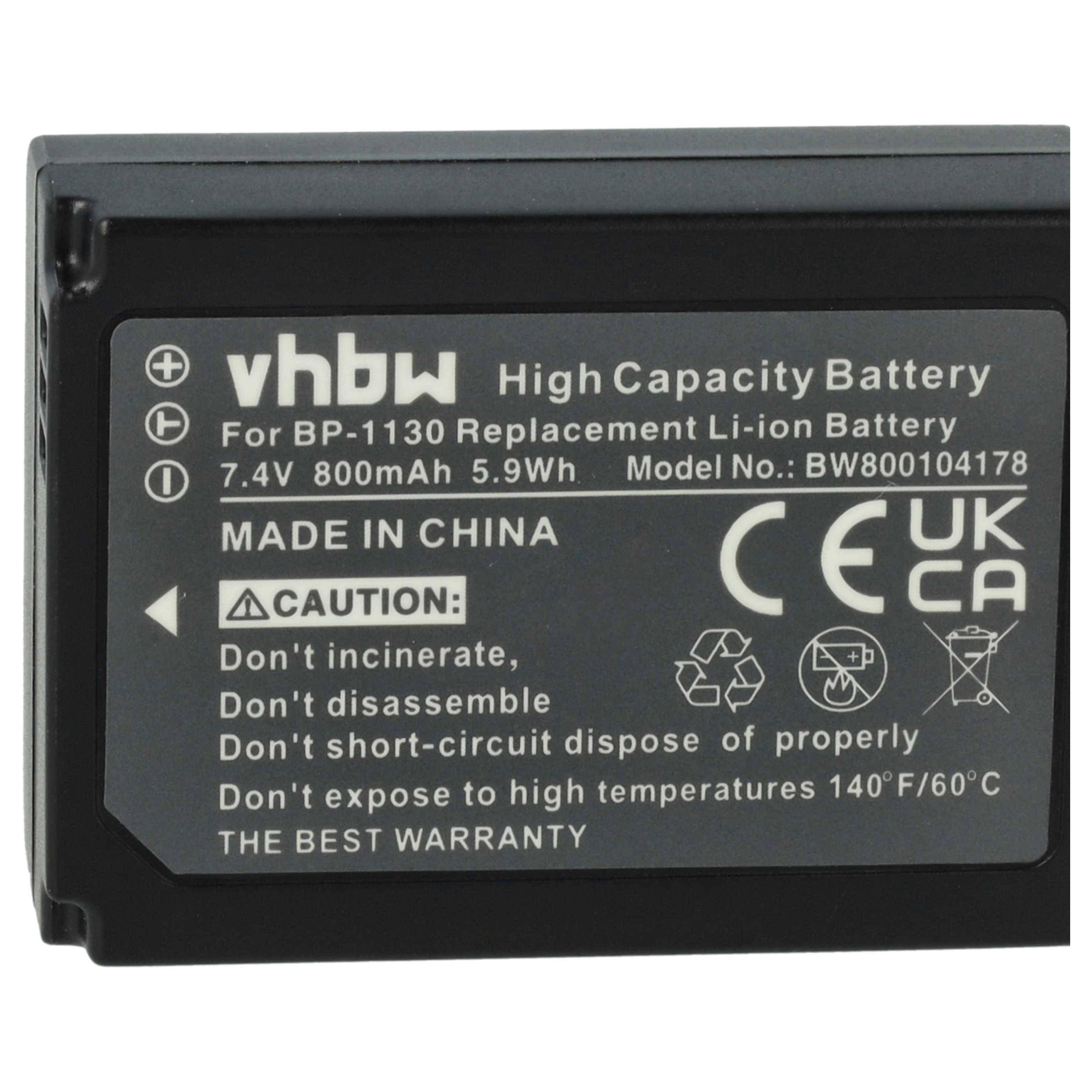vhbw 3x Akku kompatibel mit Samsung NX1010, NX2020, NX200, NX2030, NX300, NX2000, NX300M, NX1000, NX210 Kamera (800 mAh, 7,4 V, Li-Ion)