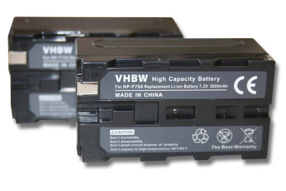 vhbw 2x Akku kompatibel mit Hitachi 553 845, VM-D875LA, VM-D865LE, VM-D875, VM-975LE, VM-D675LA Videokamera Camcorder (3600 mAh, 7,2 V, Li-Ion)