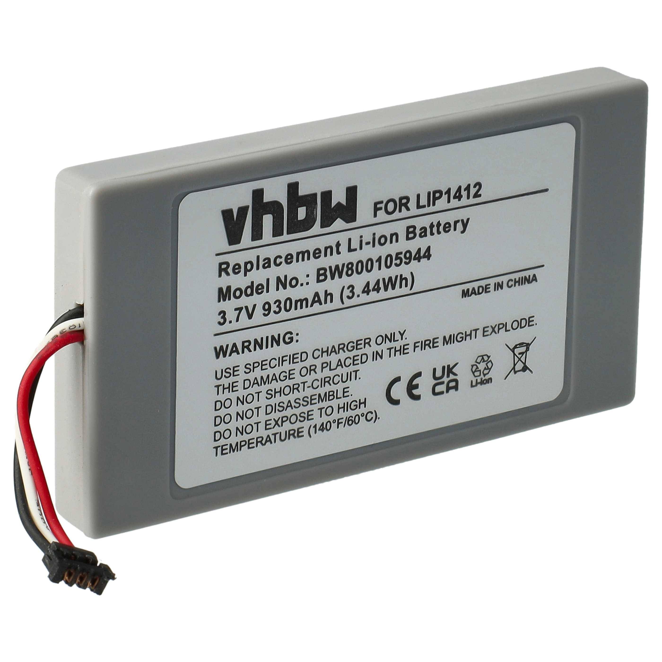 vhbw Akku Ersatz für Sony 4-000-597-01, LIP1412 für Spielekonsole (930 mAh, 3,7 V, Li-Ion)