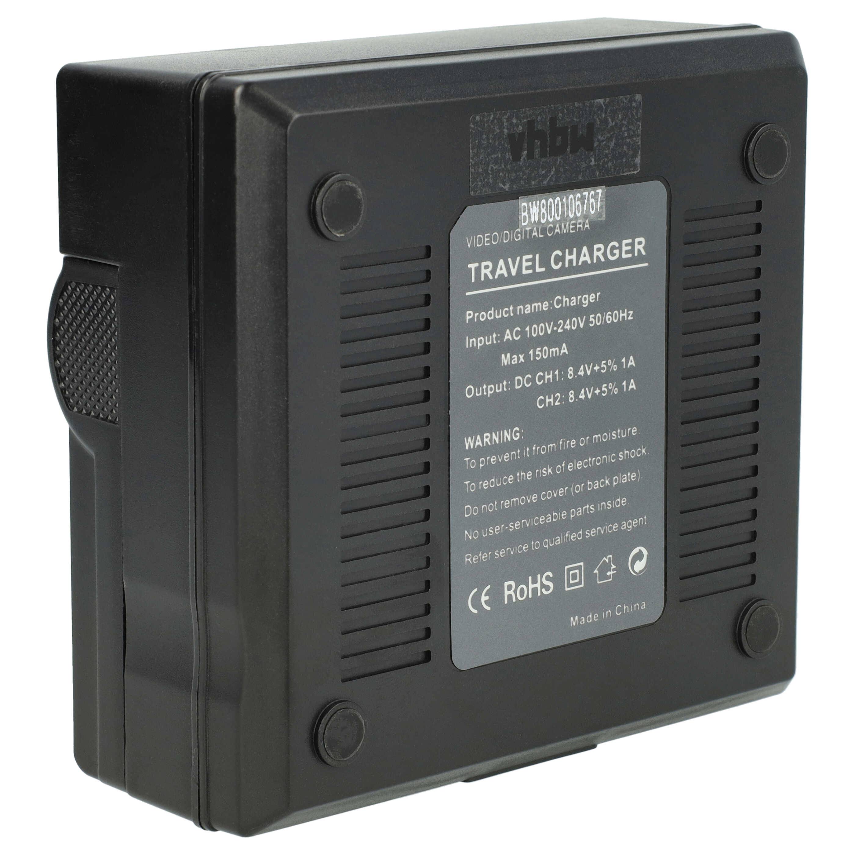vhbw Dual Ladegerät kompatibel mit Canon Batteriegriff BG-E8 Kamera Camcorder/Akku - Ladeschale, Ladestandsanzeige
