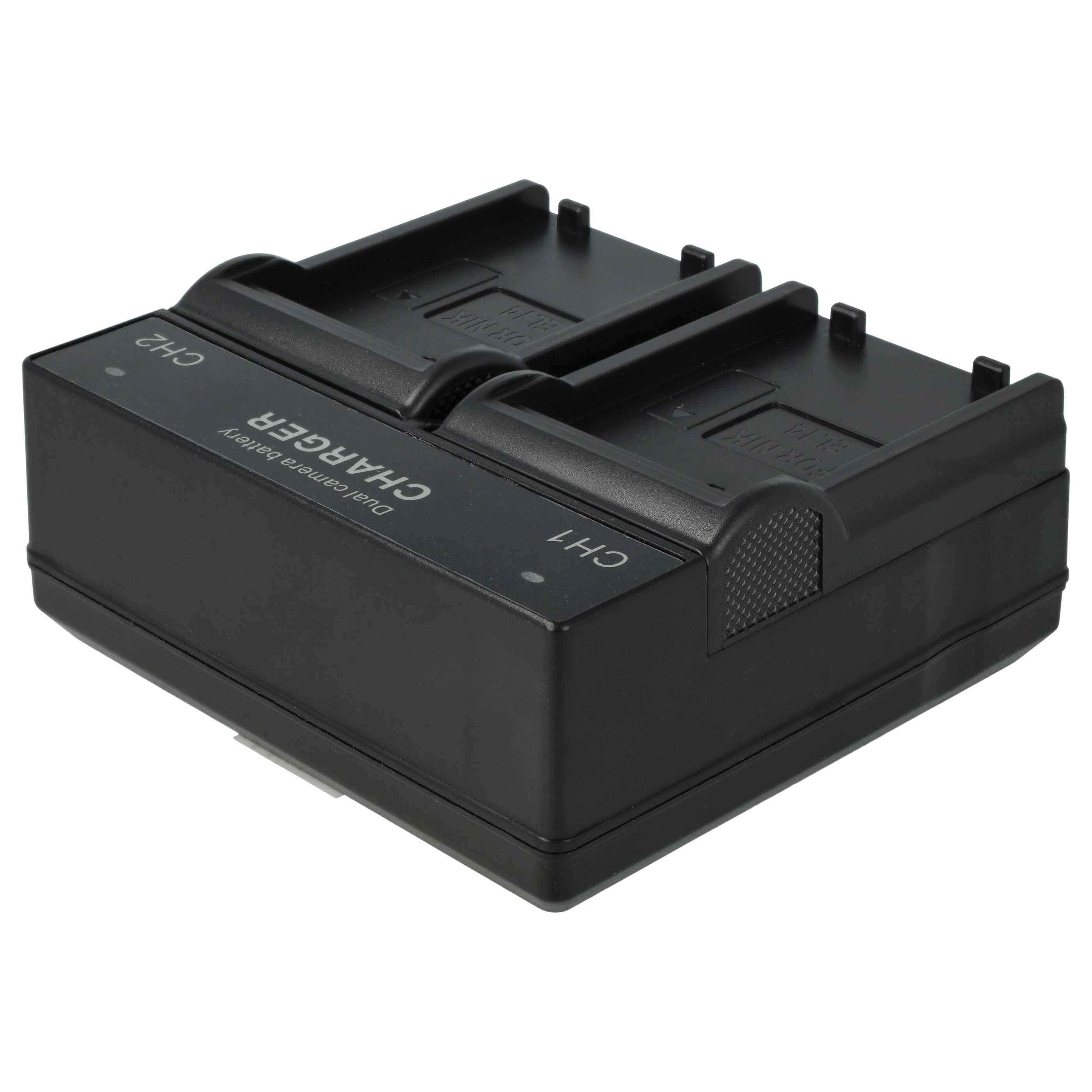 vhbw Dual Ladegerät kompatibel mit Nikon EN-EL14, EN-EL14a Kamera Camcorder/Akku - Ladeschale, Ladestandsanzeige