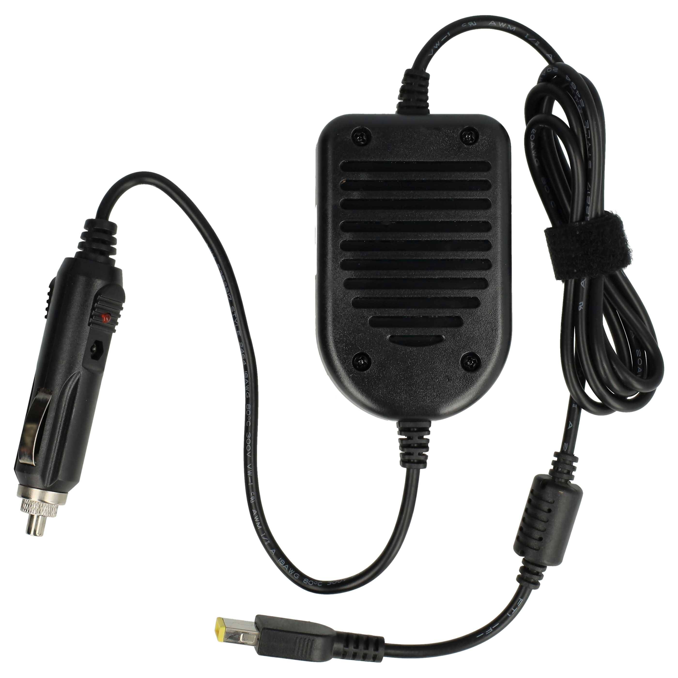 vhbw KFZ-Ladekabel Ersatz für Lenovo 0B47030, 0C19880, 36200245, 36200246 für Notebook - 12V Ladegerät Schwarz 2,25 A