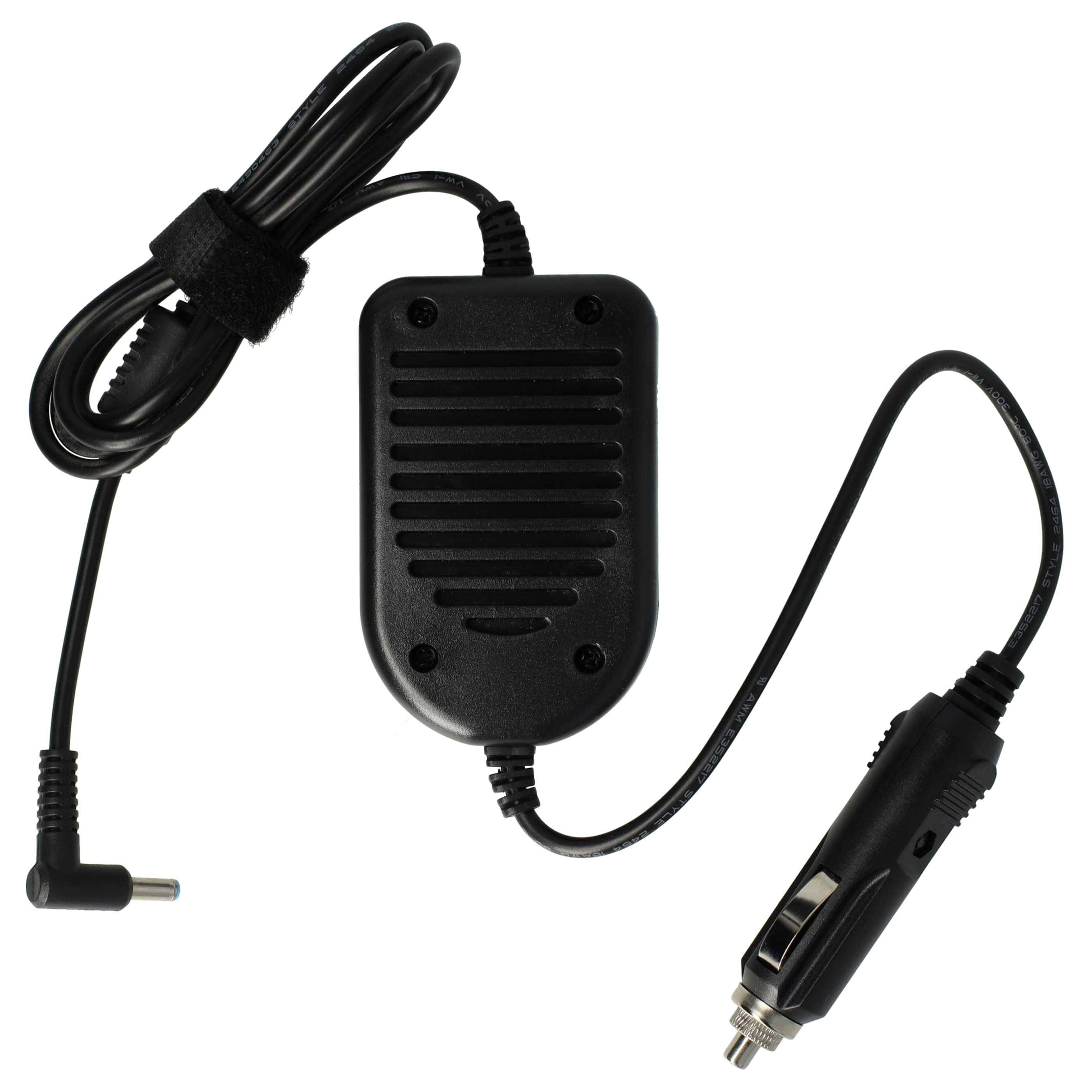 vhbw KFZ-Ladekabel Ersatz für HP PP009C für Notebook - 12V Ladegerät Schwarz 3.34 A