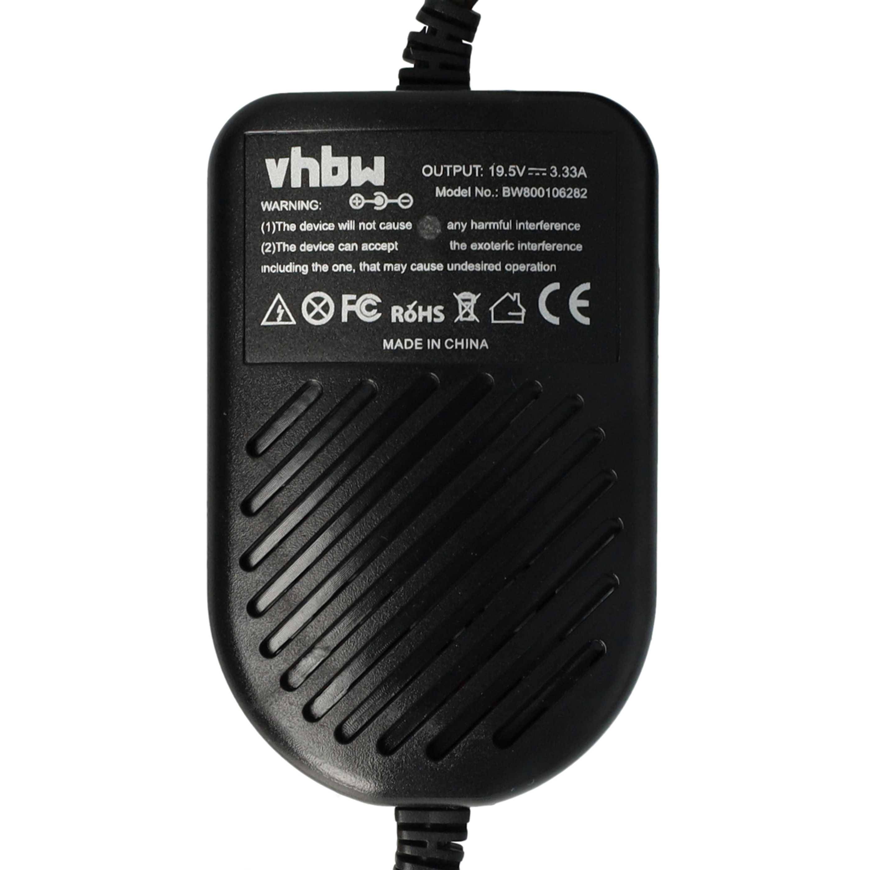 vhbw KFZ-Ladekabel kompatibel mit HP Envy 15-K019NR Notebook - 12V Ladegerät Schwarz 3.34 A