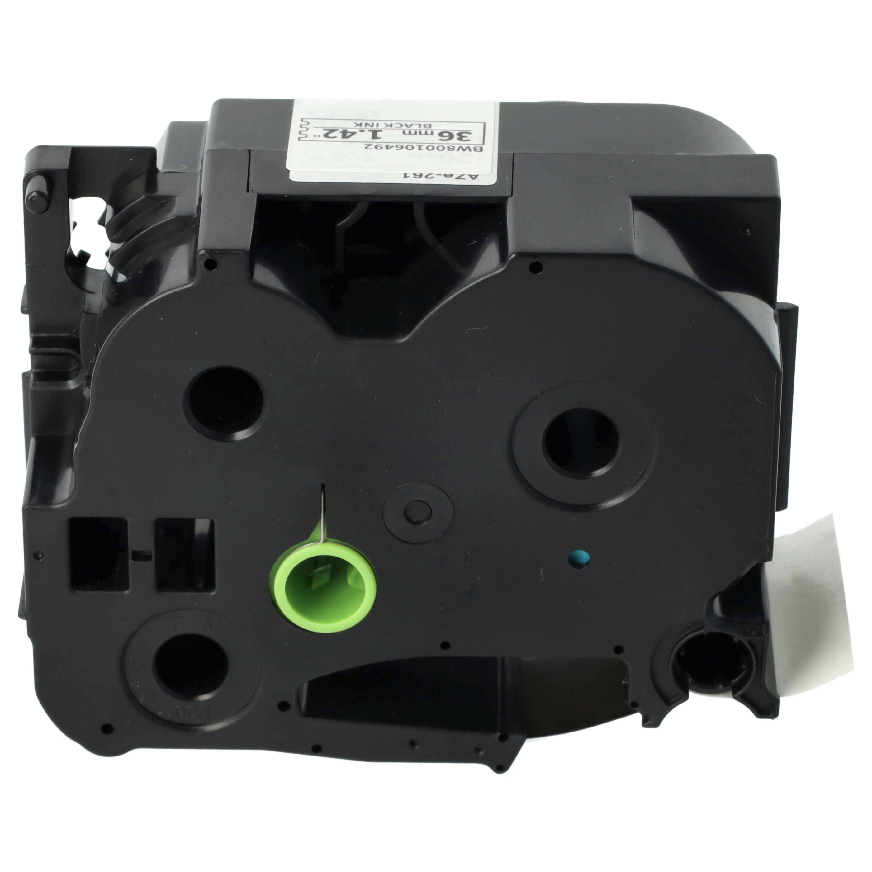 vhbw 5x Schriftband-Kassette kompatibel mit Brother P-Touch 550A | 9200, 9500, 9200DX, 550, 9200PC, 3600 Etiketten-Drucker 8m x 36mm Schwarz auf