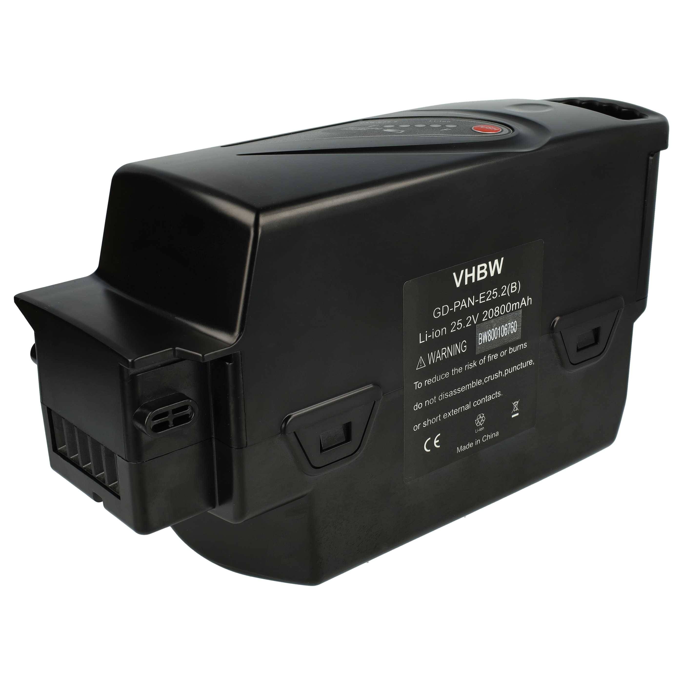 vhbw Akku kompatibel mit Kettler Layana Front NX8, Center LCD Plus NX8, Hybritec E-Bike (20,8 Ah, 25,2 V, Li-Ion) - Schwarz