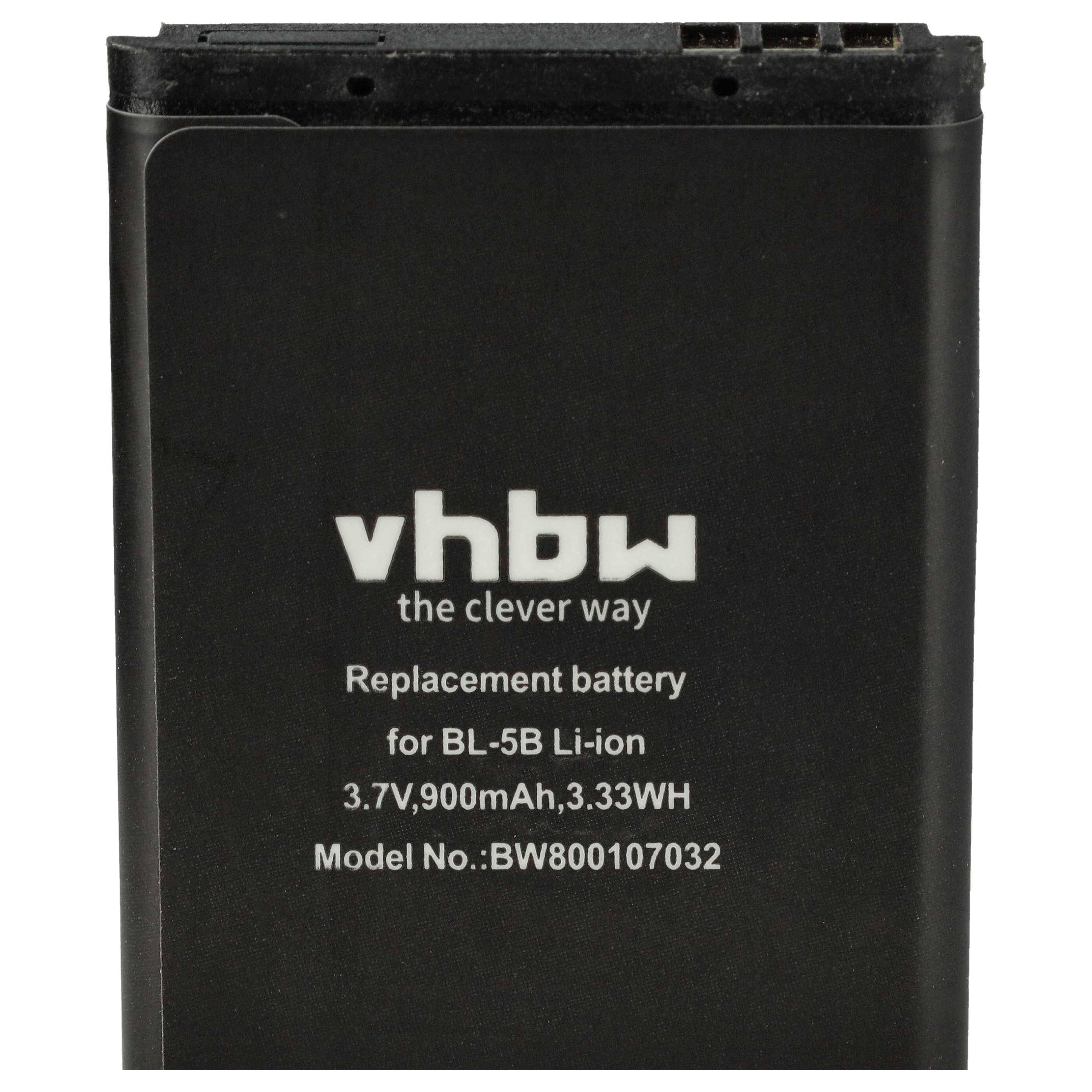 vhbw Akku kompatibel mit Blaupunkt BT Drive Free BFX-300, 311, 211, 112, 111 Freisprecheinrichtung Konferenztelefon (900 mAh, 3,7 V, Li-Ion)