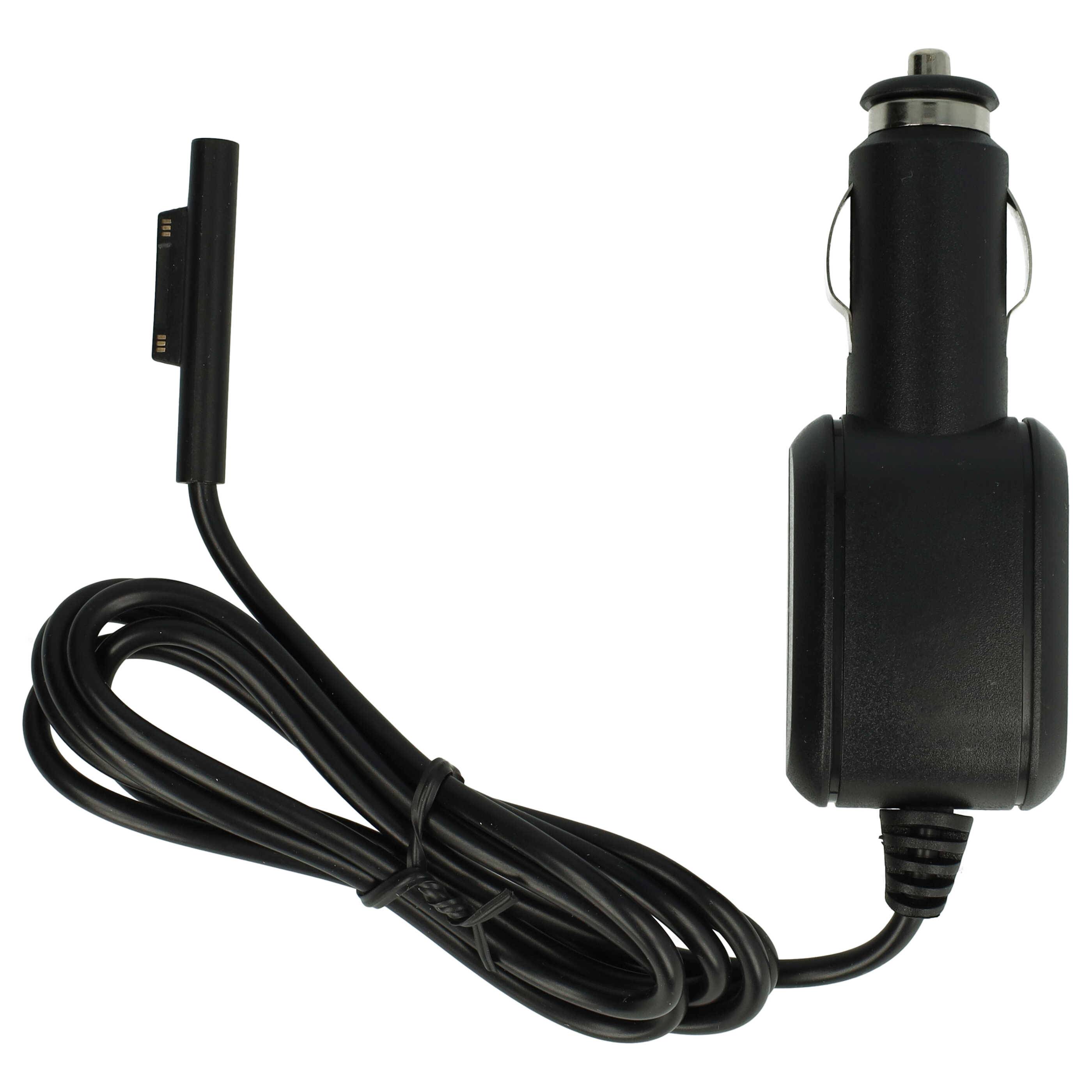 vhbw KFZ-Ladekabel Ersatz für Microsoft 1706, 1735, 1736, 1800 für Tablet - 12V Ladegerät Schwarz