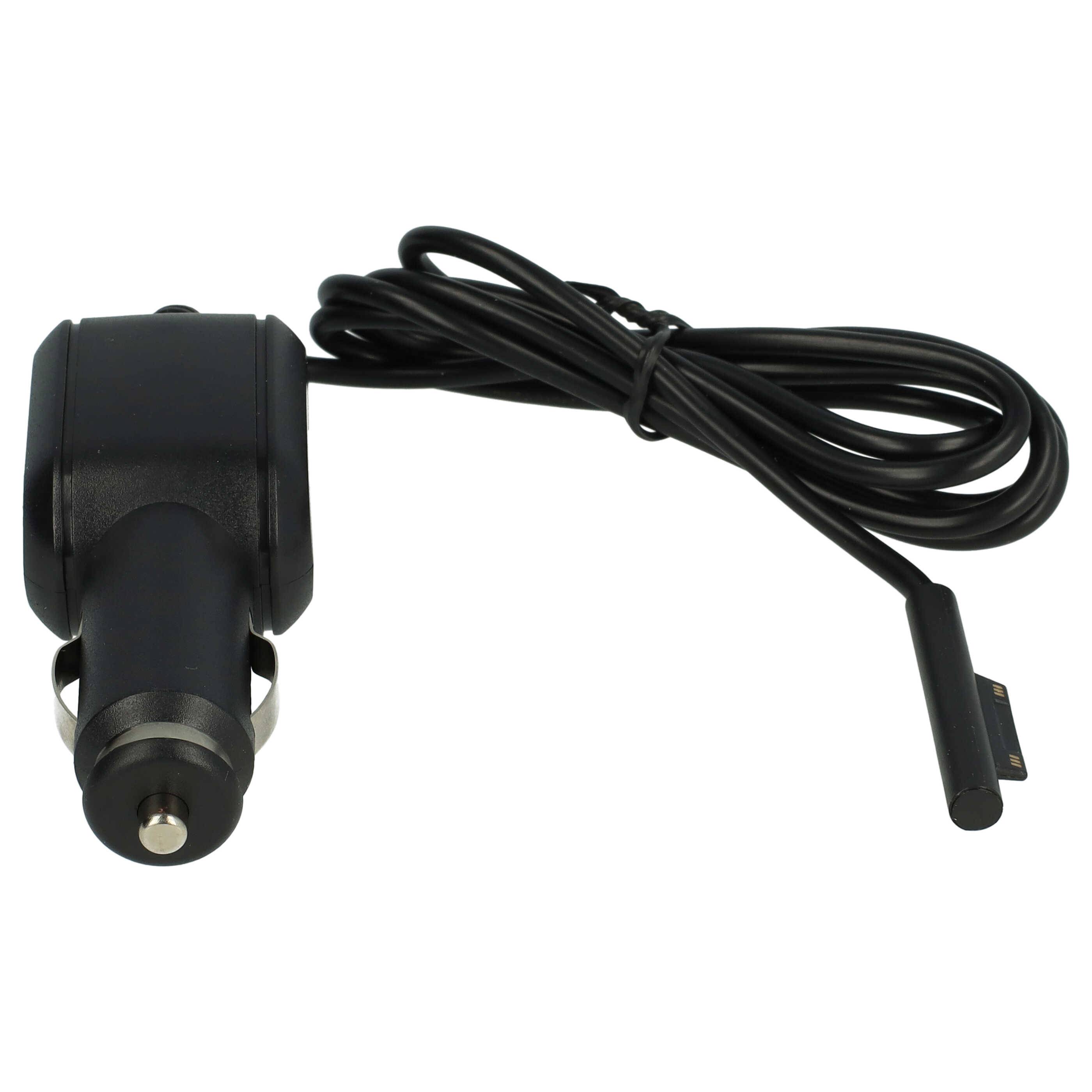 vhbw KFZ-Ladekabel Ersatz für Microsoft 1706, 1735, 1736, 1800 für Tablet - 12V Ladegerät Schwarz