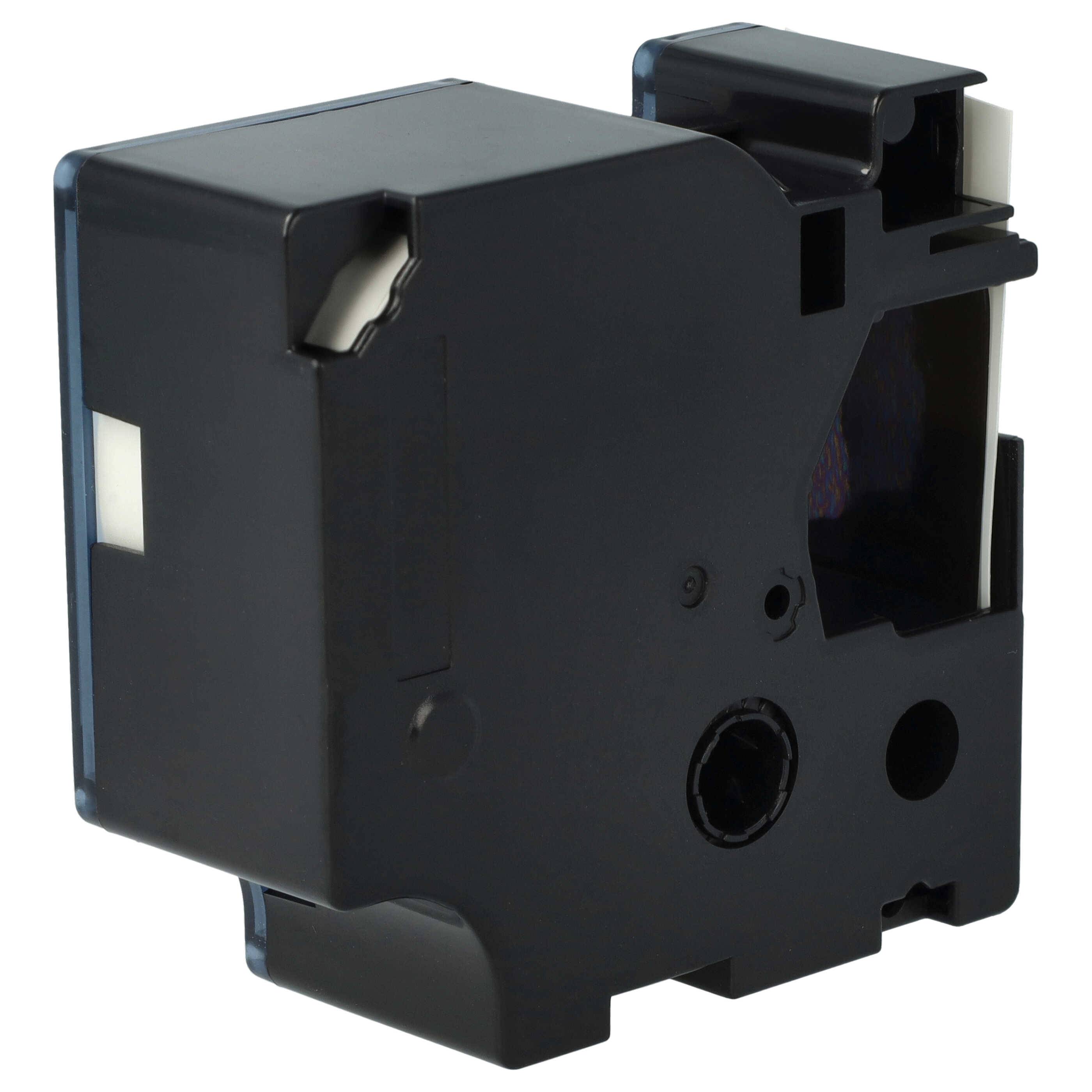 vhbw 5x Schriftband-Kassette kompatibel mit Dymo LabelWriter Duo 400, Duo, Duo 450 Etiketten-Drucker 7m x 24mm Schwarz auf Weiß