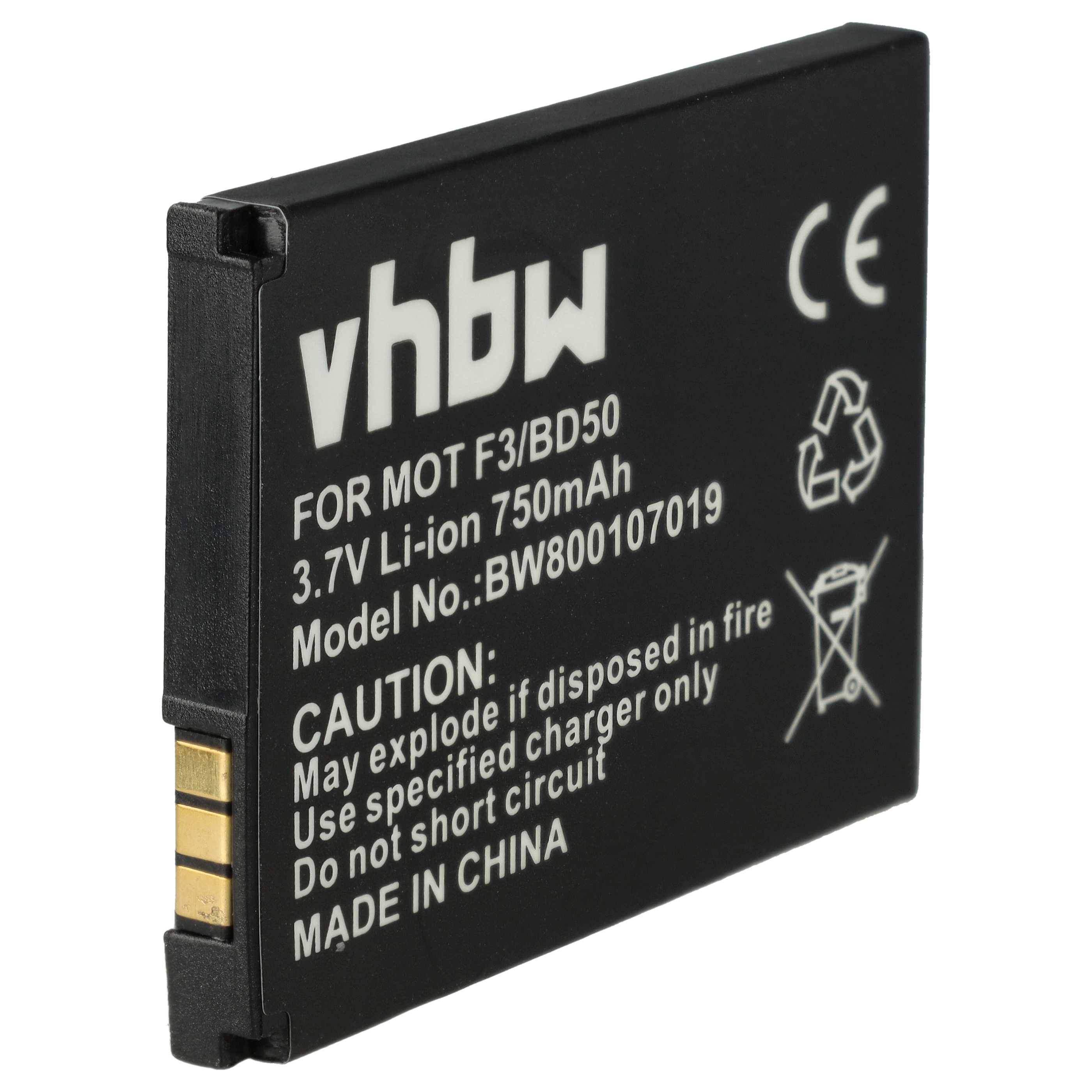 vhbw Akku kompatibel mit AVM Fritz!Fon C4, C5, EM25, EM325, M2, M325, MT-F schnurlos Festnetz Telefon (750mAh, 3,7V, Li-Ion)