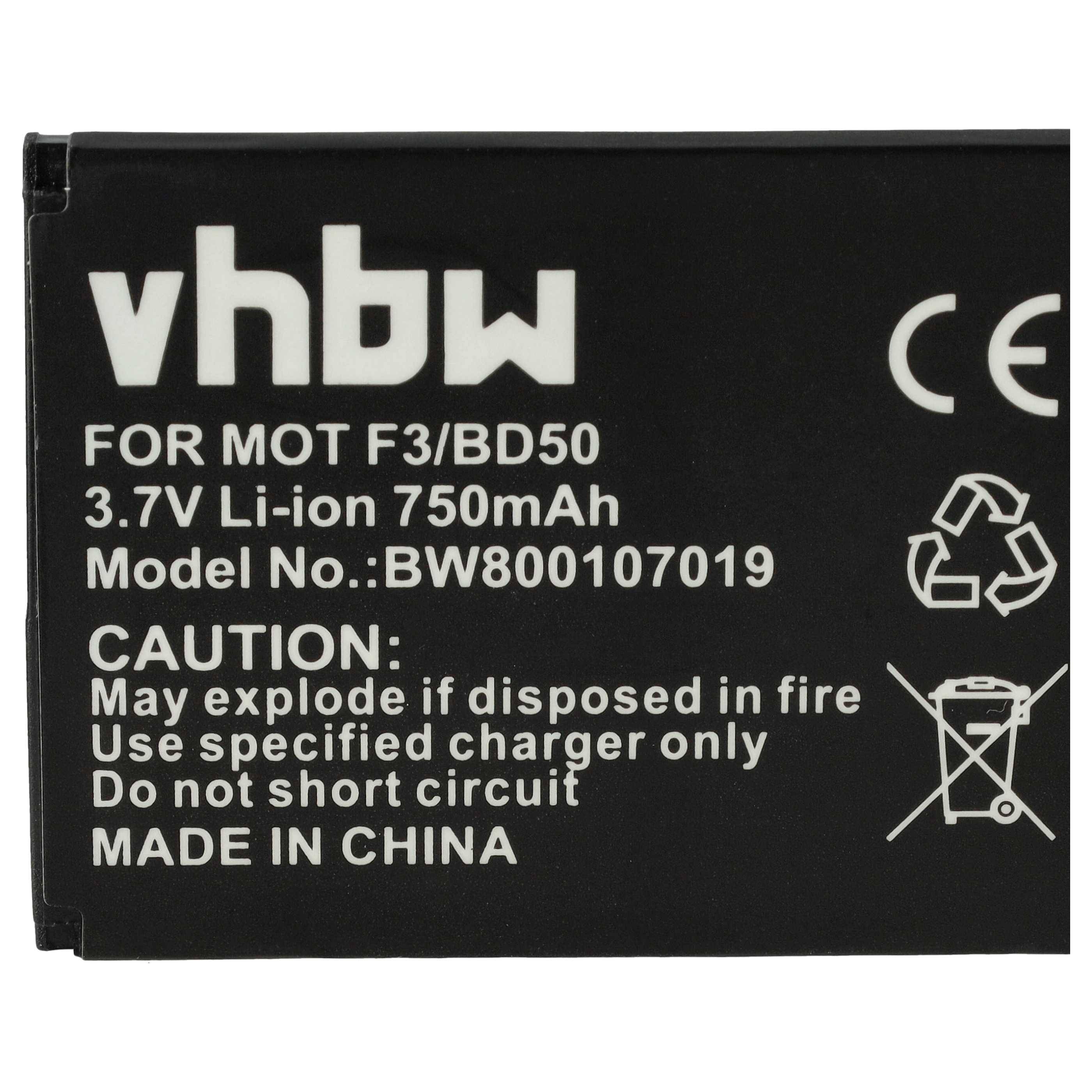 vhbw Akku kompatibel mit AVM Fritz!Fon C4, C5, EM25, EM325, M2, M325, MT-F schnurlos Festnetz Telefon (750mAh, 3,7V, Li-Ion)