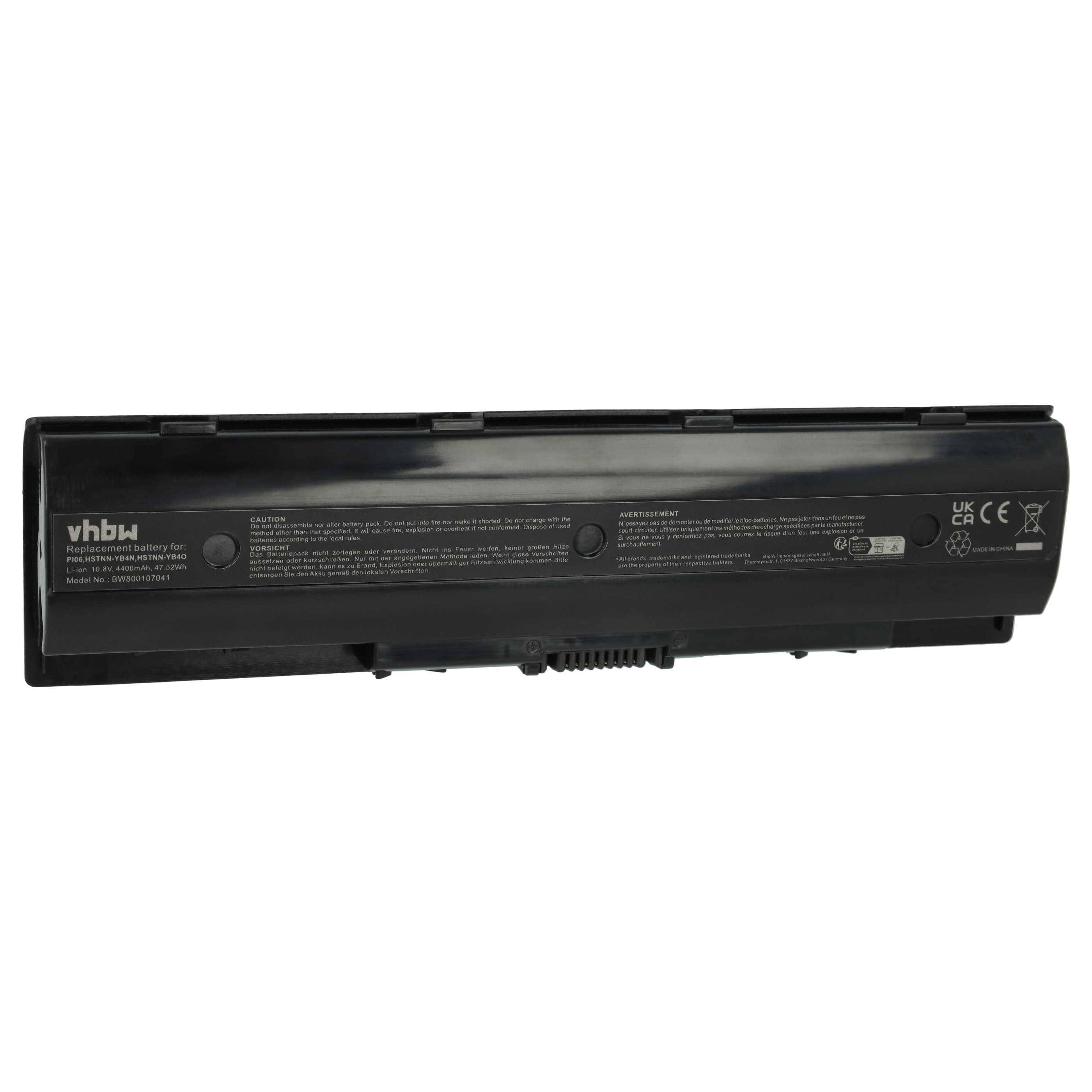 vhbw Akku Ersatz für HP 709988-251, 709988-242, 709988-241, 709988-221, 709987-001 für Notebook (4400 mAh, 10,8 V, Li-Ion)