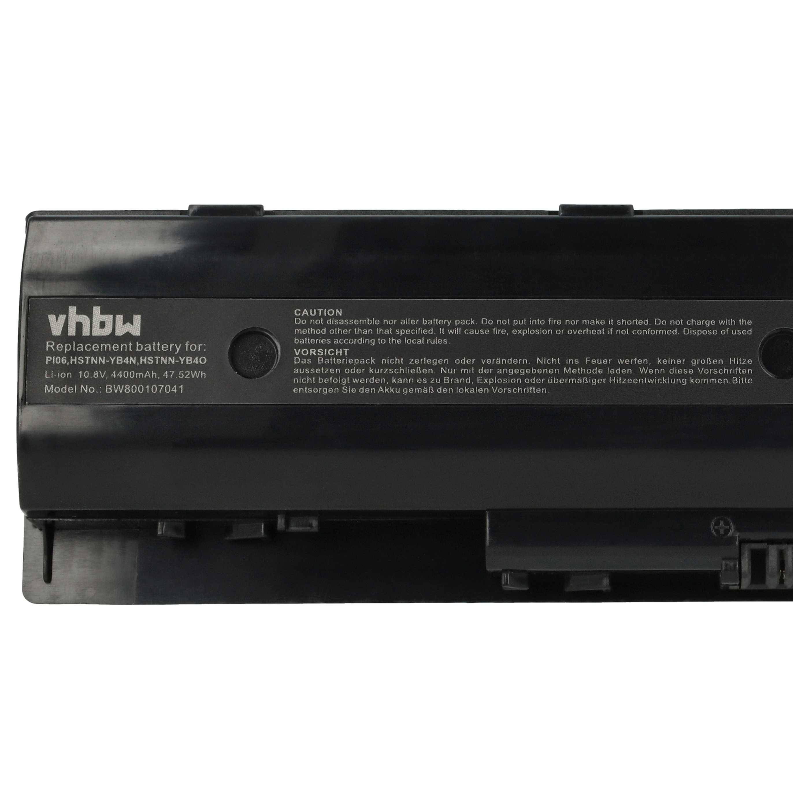 vhbw Akku Ersatz für HP 709988-251, 709988-242, 709988-241, 709988-221, 709987-001 für Notebook (4400 mAh, 10,8 V, Li-Ion)