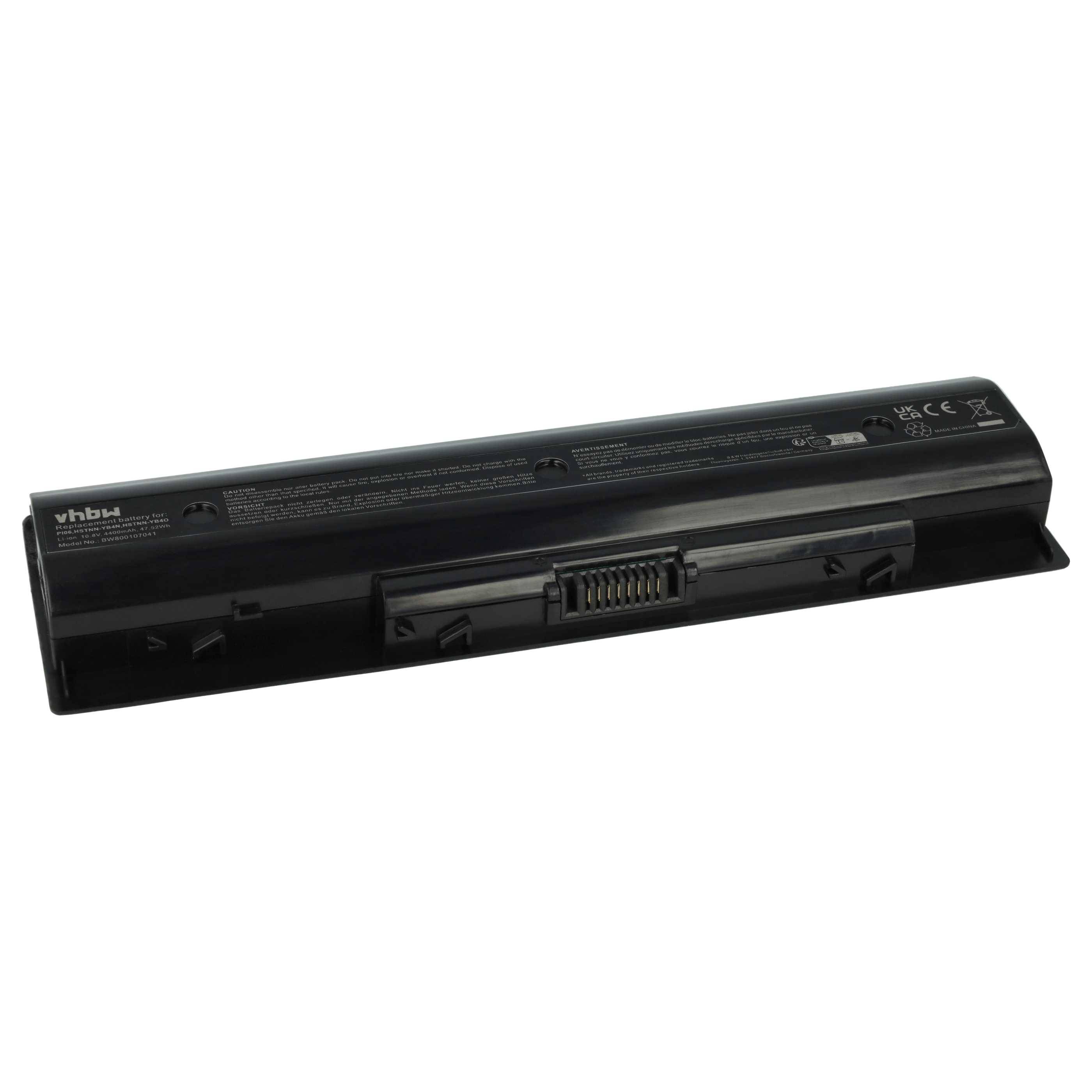 vhbw Akku Ersatz für HP 709988-251, 709988-242, 709988-241, 709988-221, 709987-001 für Notebook (4400 mAh, 10,8 V, Li-Ion)
