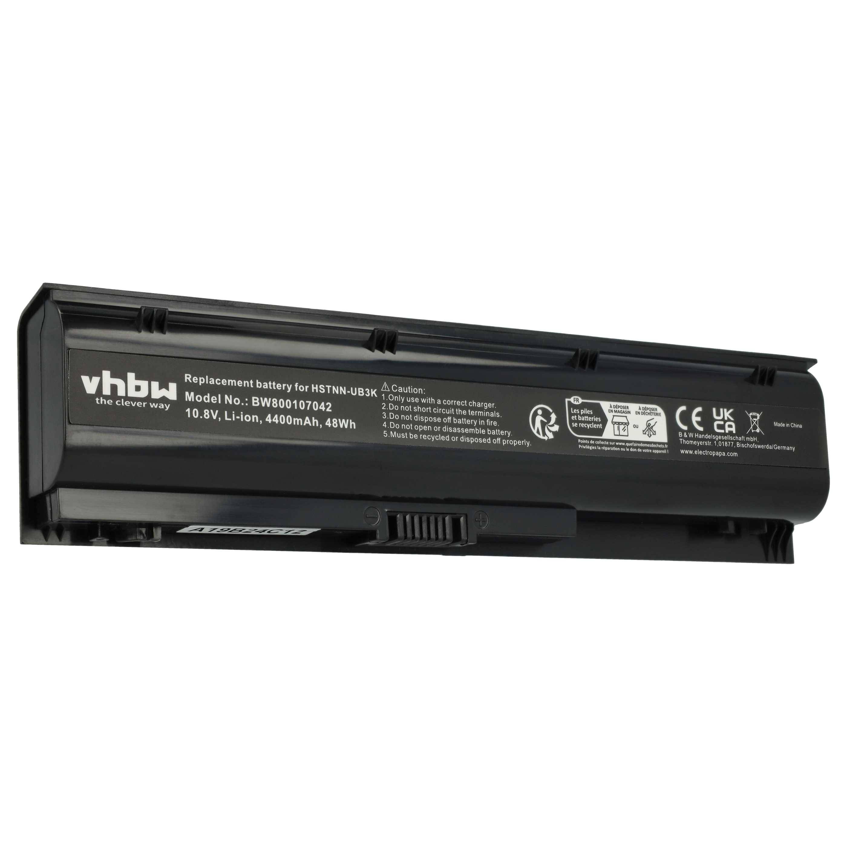 vhbw Akku Ersatz für HP 668811-851, 668811-541, H4Q46AA, 669831-001, H4R53EA für Notebook (4400 mAh, 10,8 V, Li-Ion)