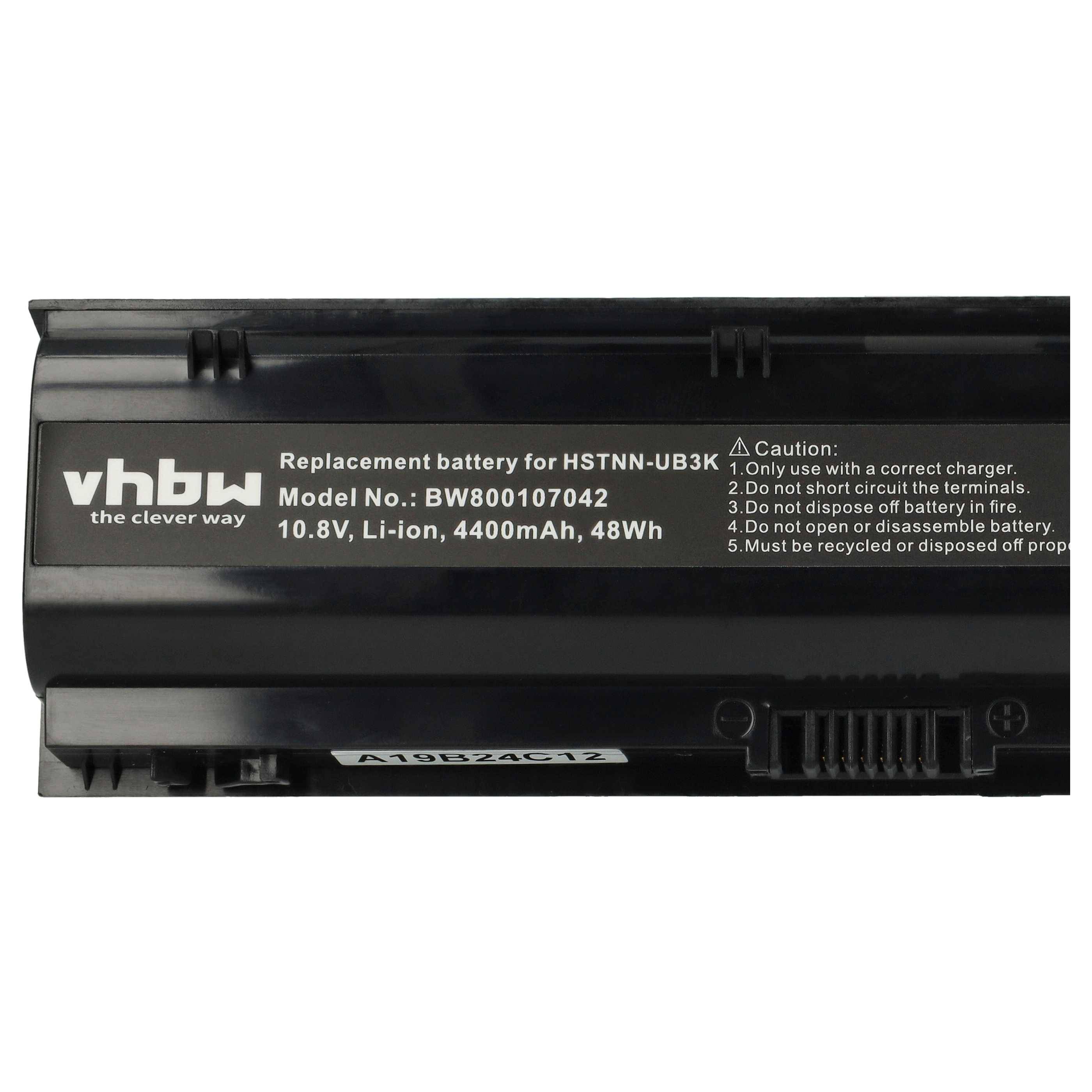 vhbw Akku Ersatz für HP 668811-851, 668811-541, H4Q46AA, 669831-001, H4R53EA für Notebook (4400 mAh, 10,8 V, Li-Ion)