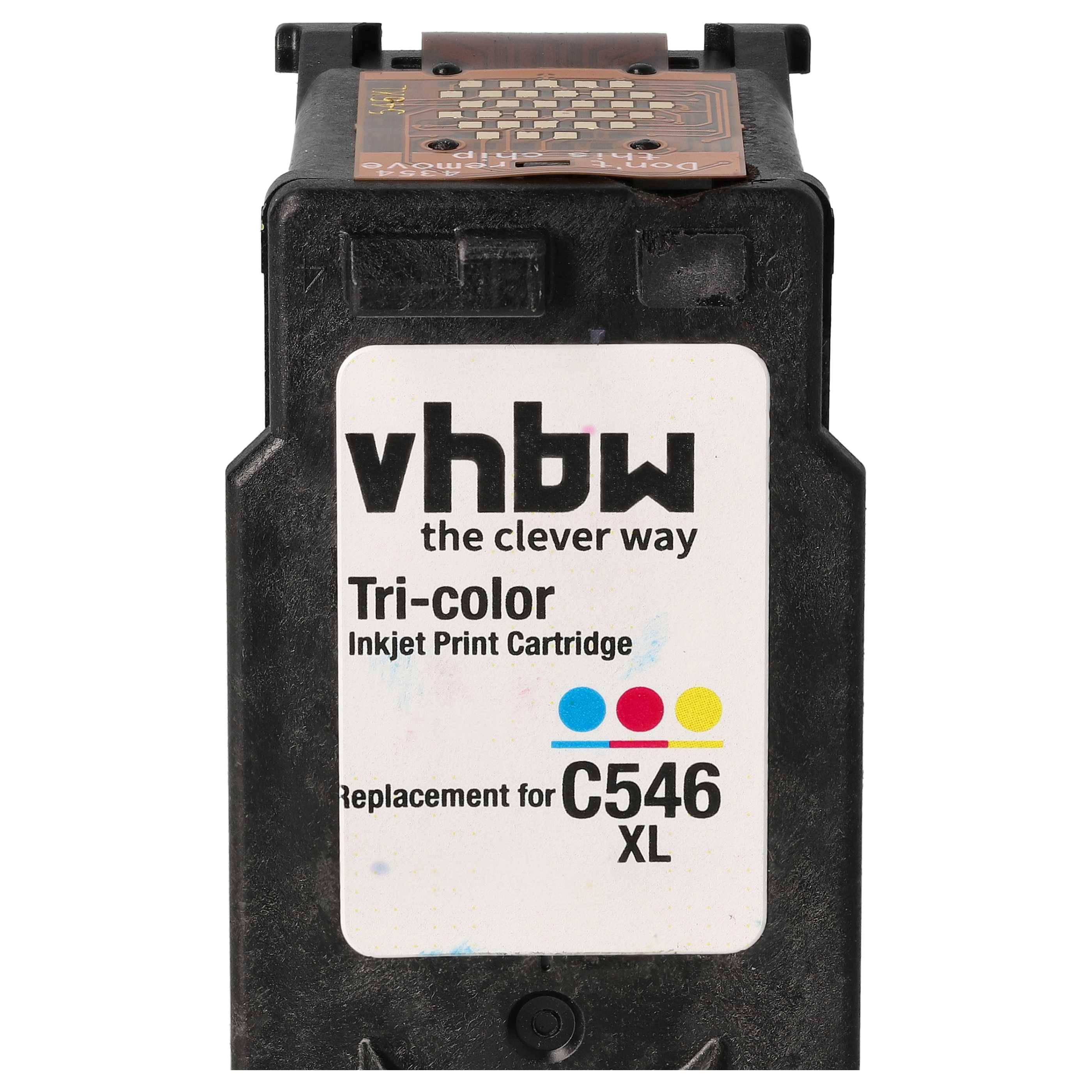 vhbw Tintenpatrone Cyan/Magenta/Yellow kompatibel mit Canon Pixma MG2550 | MG2555, MG-2550, MG2940, MG2900 Drucker (wiederaufgefüllt, 12ml)
