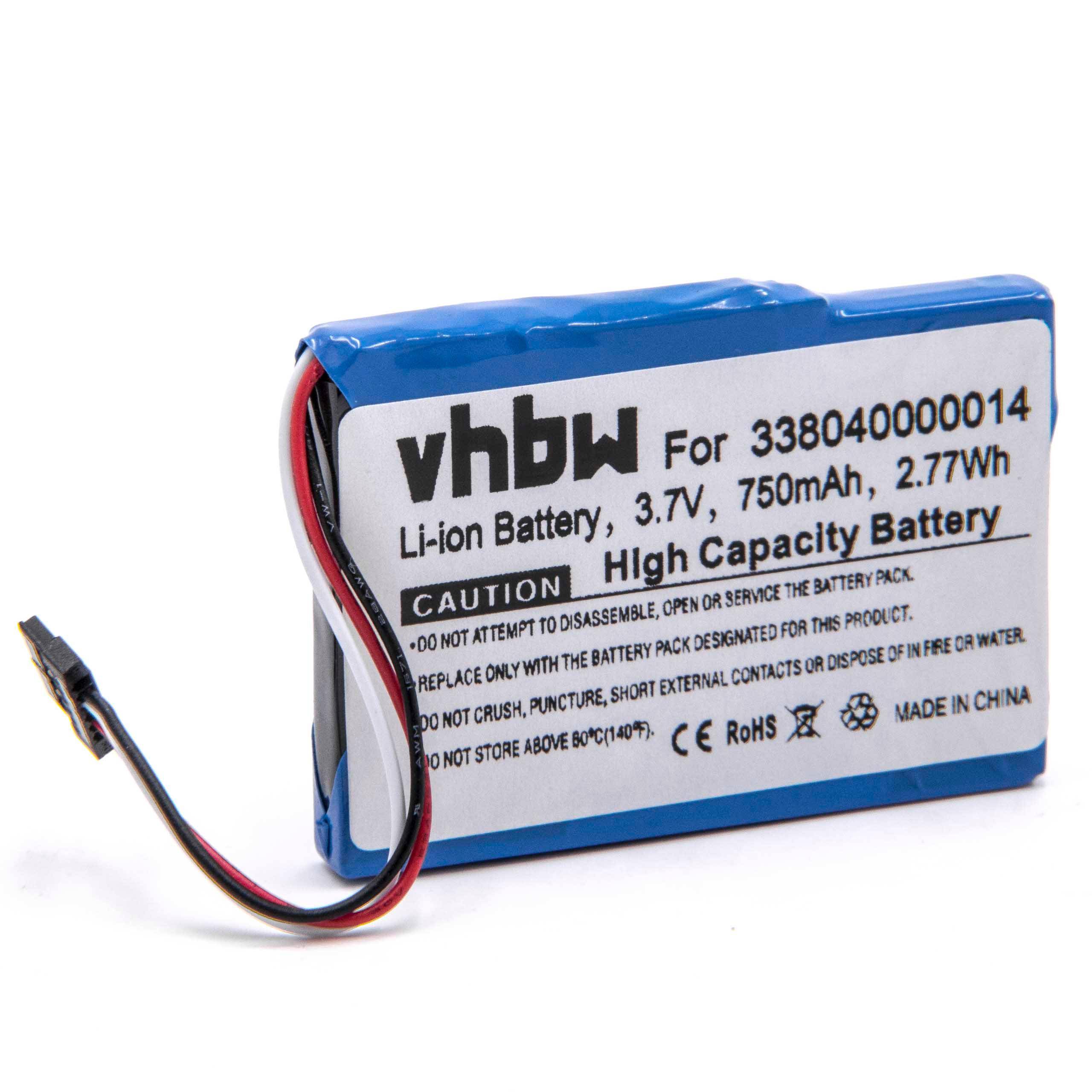 vhbw Li-Ion Akku 750mAh (3.7V) für Navigation, GPS Magellan RoadMate 2230, 2230T-LM wie 338040000014.