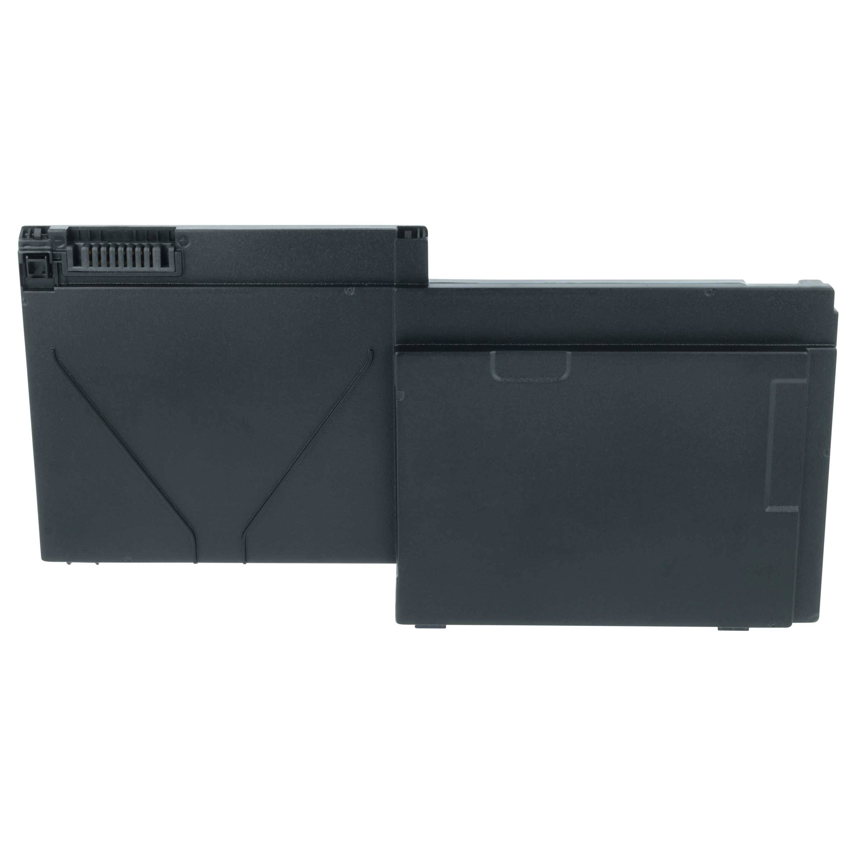 Leere schwarze Tonerkartusche mit rechteckiger Form und strukturierten Details entlang der oberen Kante.