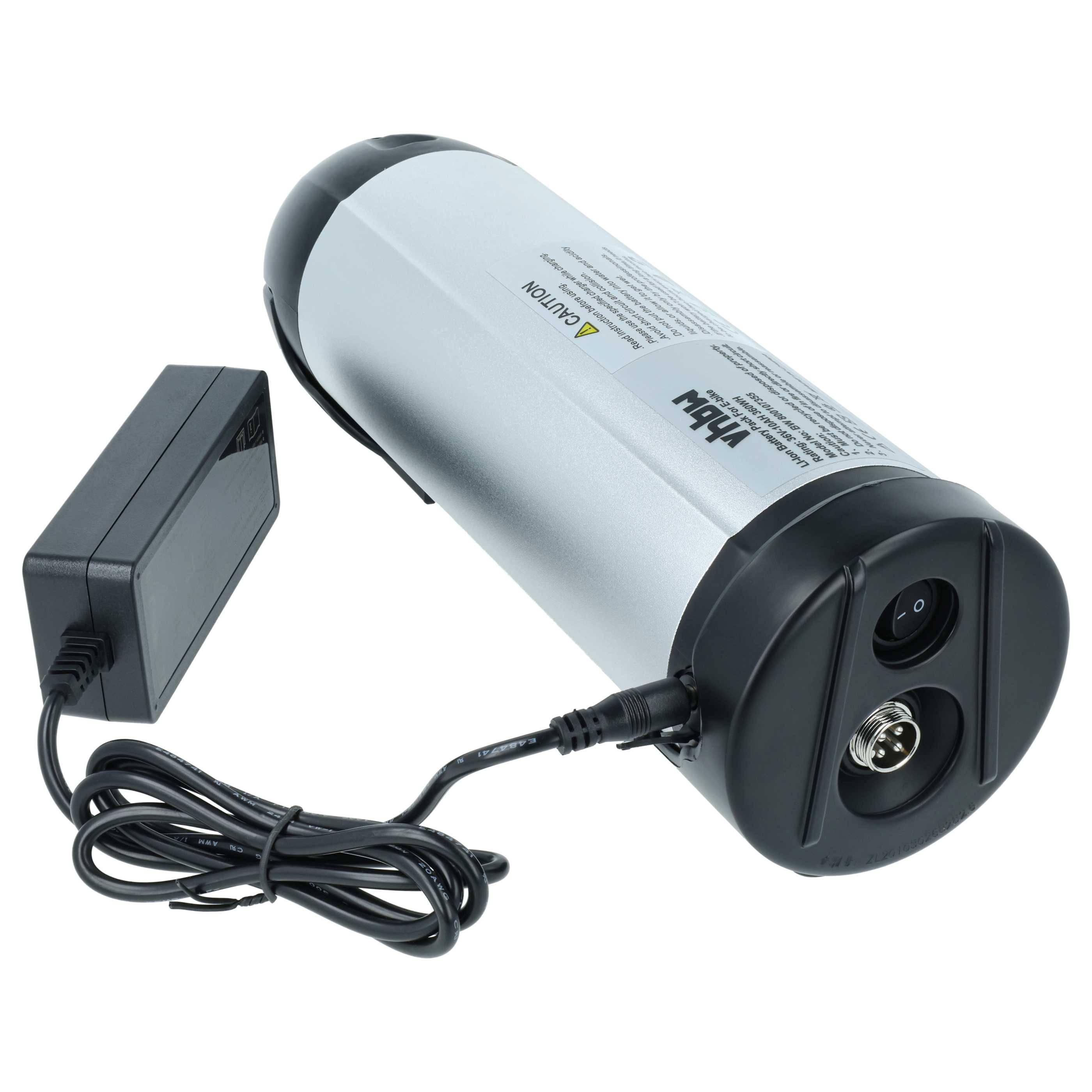vhbw Akku für Prophete (TRIO), DeHawk, Stratos, LandCrossers u.a. E-Bike Elektrofahrrad (10 Ah, 36 V, Li-Ion) + Ladegerät - Silber