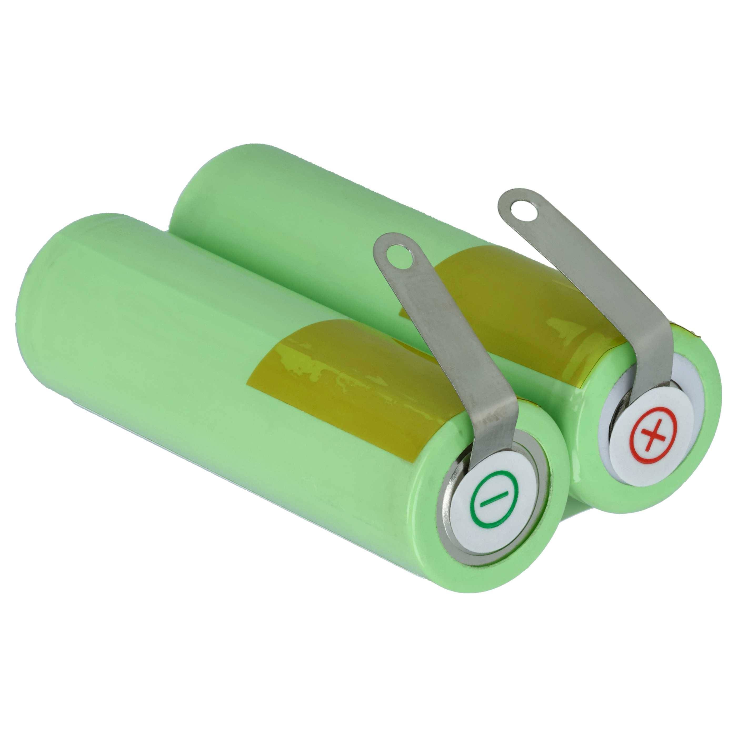 vhbw Akku kompatibel mit Philips 5885XL, 5885XL/A, 5887XL, 605RX, 650TX, 665RX Rasierer Haarschneider (2000mAh, 2,4V, NiMH)