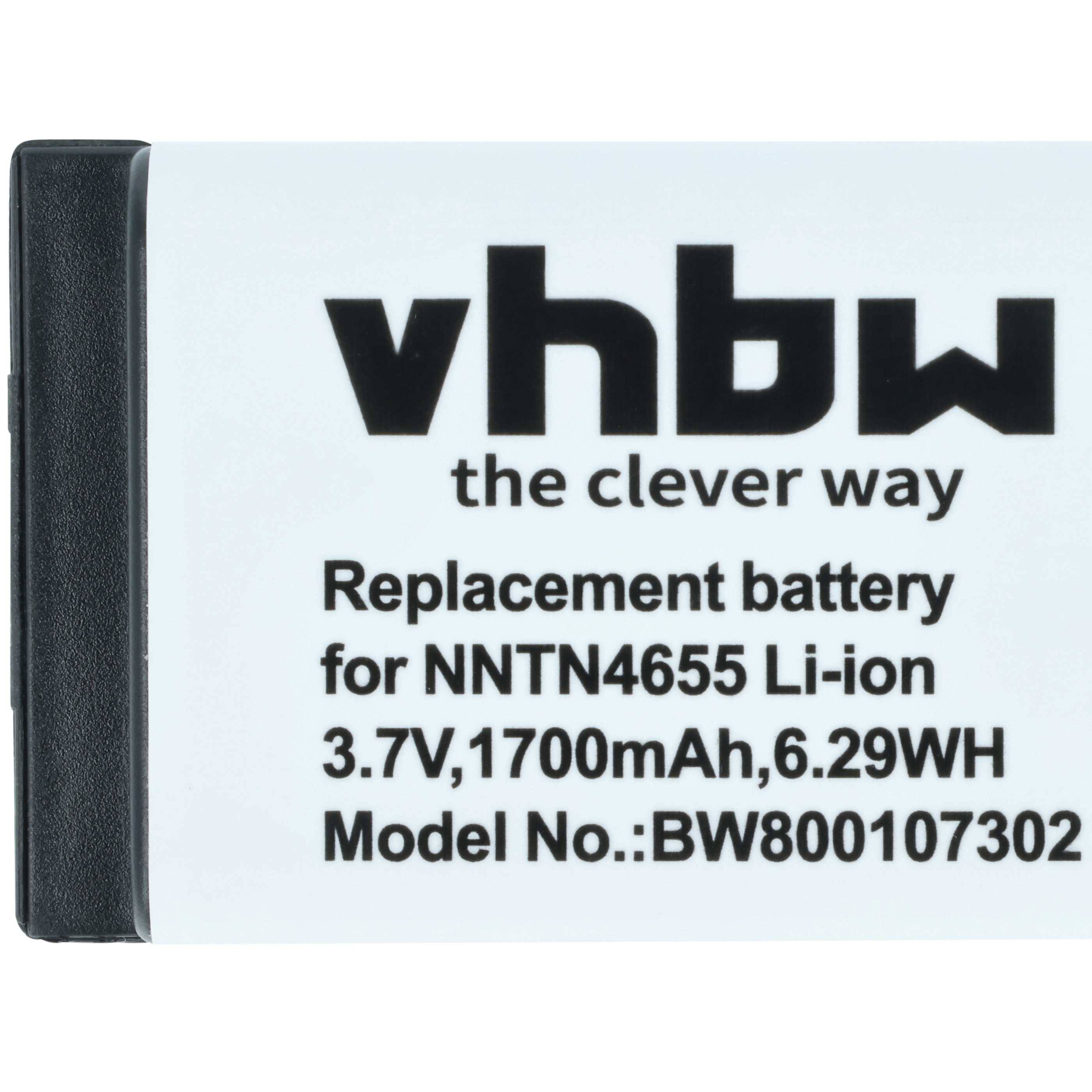 vhbw Ersatzakku für NNTN4655, Li-Ion, 3,7V, 1700mAh, 6,29Wh, Modell-Nr.: BW800107302.