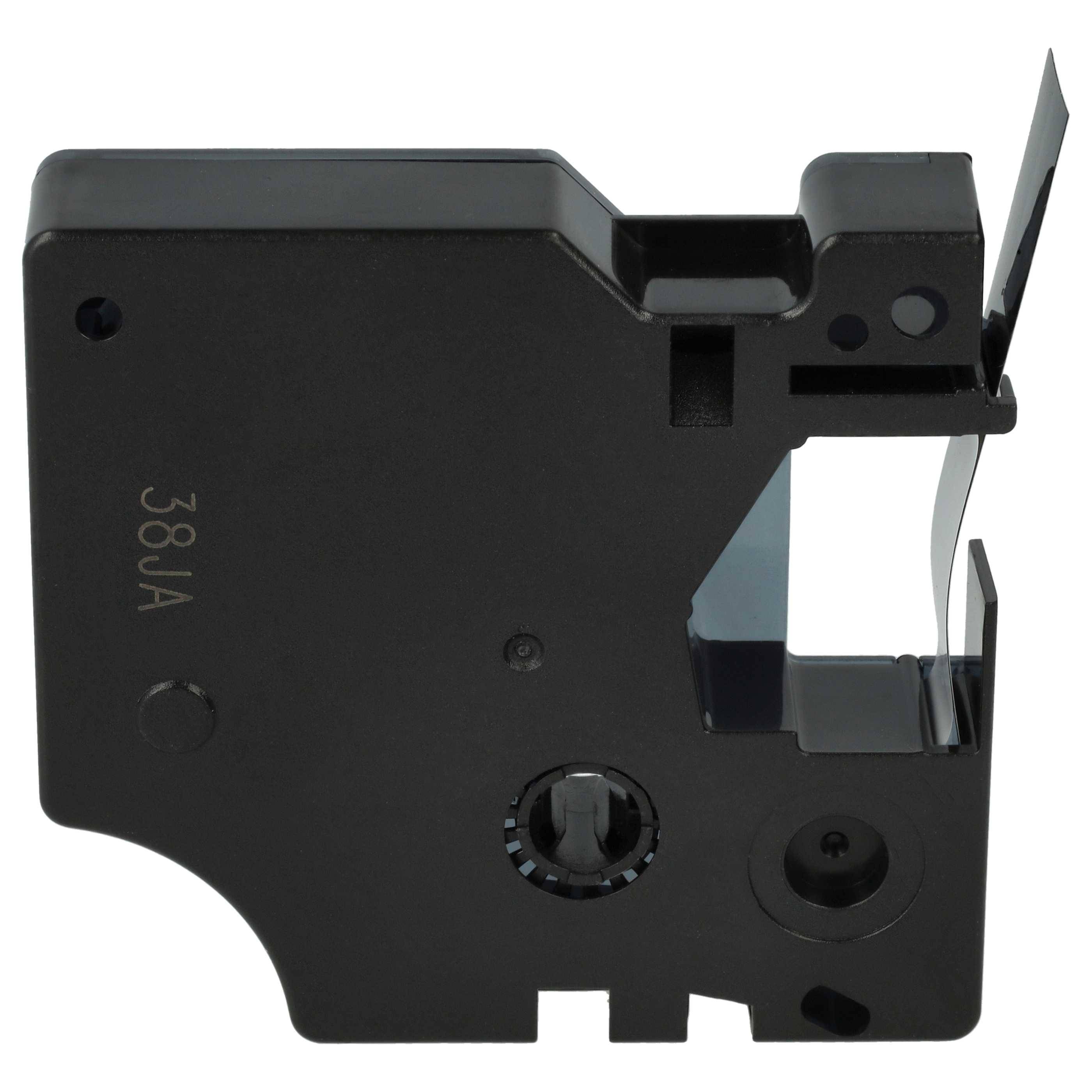 vhbw Schriftband-Kassette kompatibel mit Dymo LabelManager 450D, 500TS, 500, PC II Etiketten-Drucker 7m x 12mm Weiß auf Schwarz